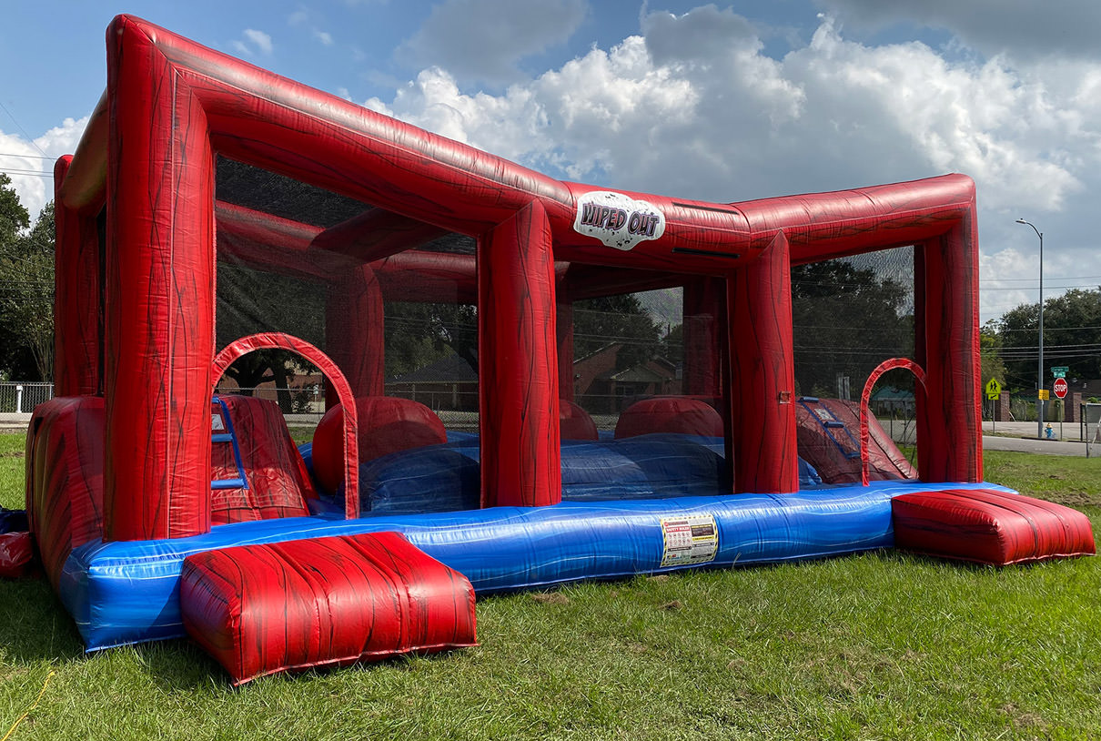 Large Wipeout Inflatable Obstacle Course