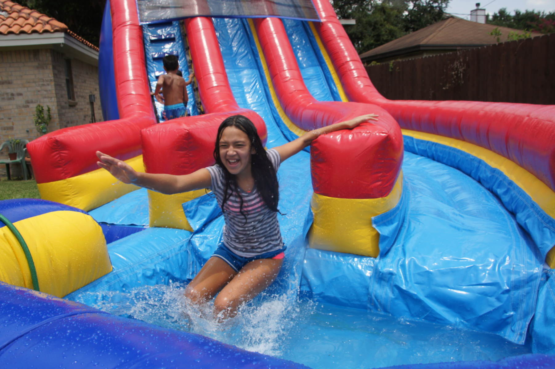 Children's Water Slide at Outdoor Swimming Pool, Stanley Park