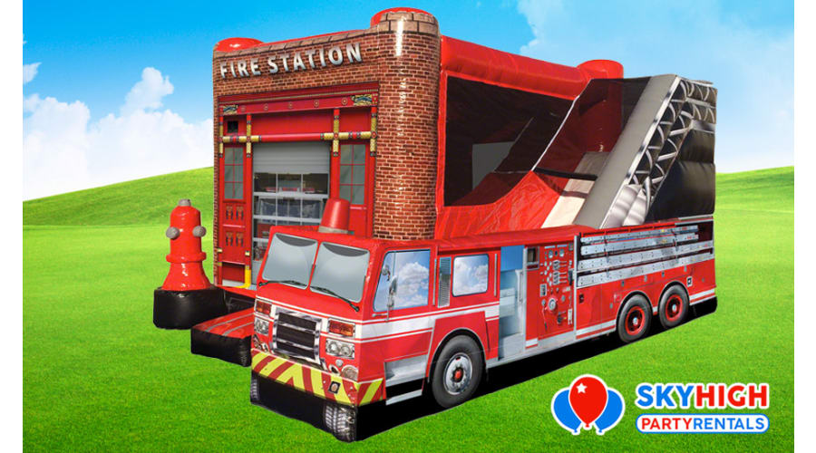 Austin Fireman Bounce House Kids Party Rentals | Sky High