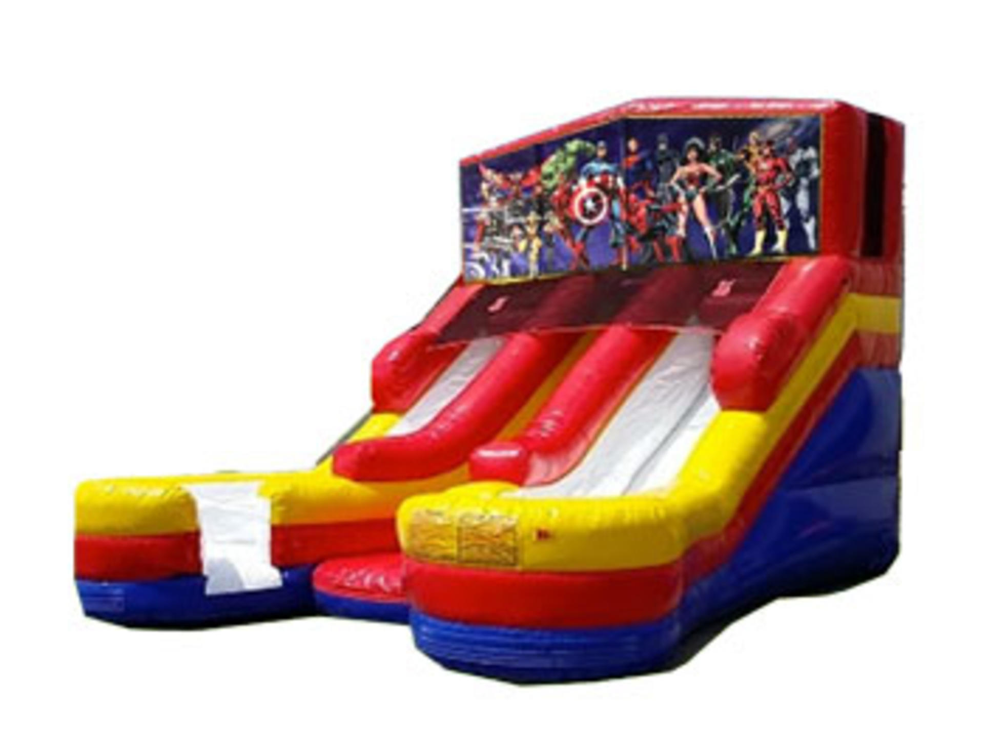 16ft Double Lane Super Heroes (Wet/Dry) Slide