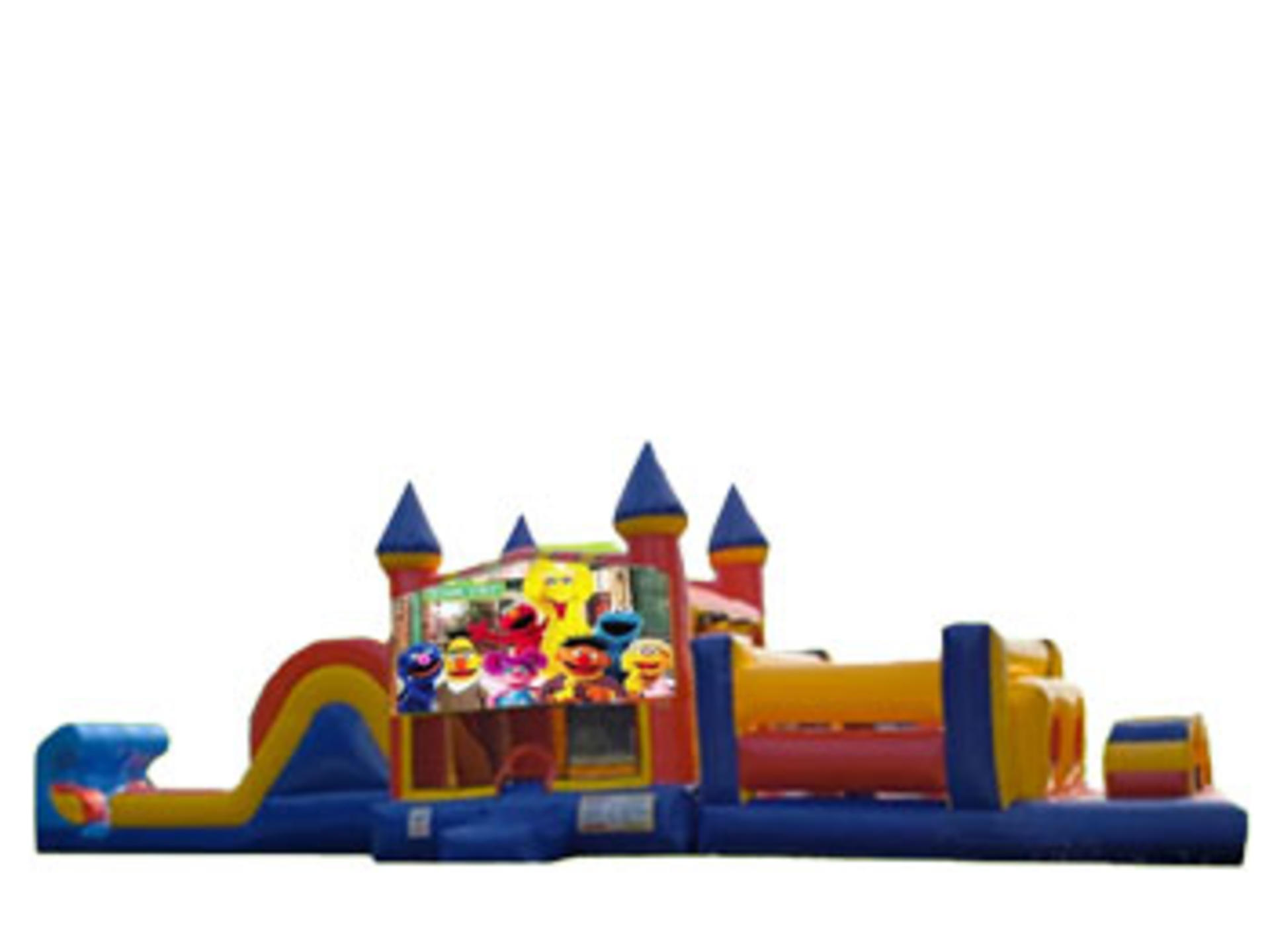 50ft Sesame Street Obstacle w/ (Dry or Wet/Water Slide)
