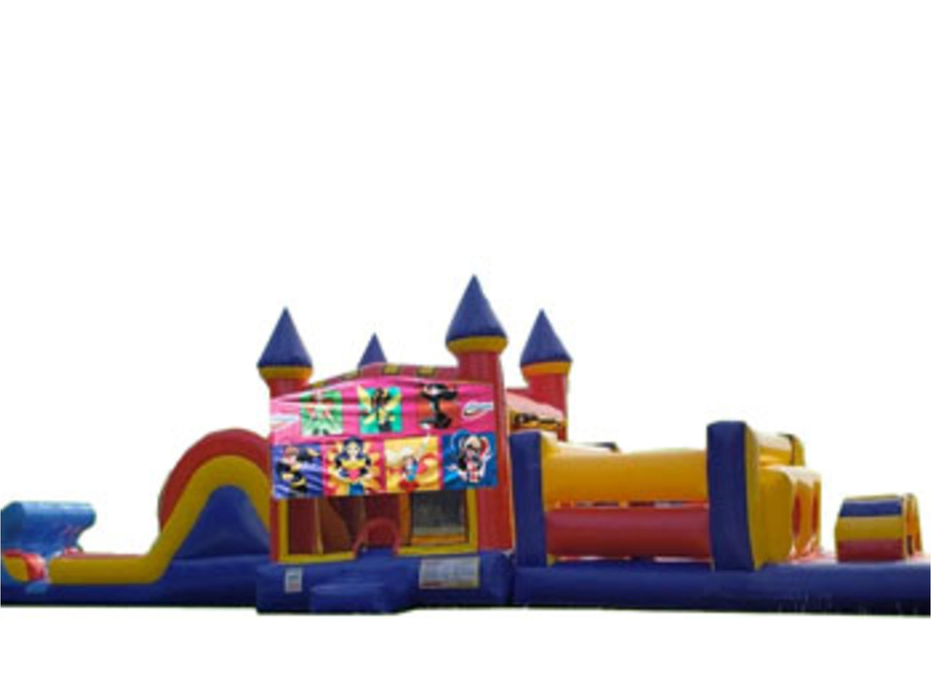 50ft DC Super Hero Girls Obstacle w/ Wet or Dry Slide