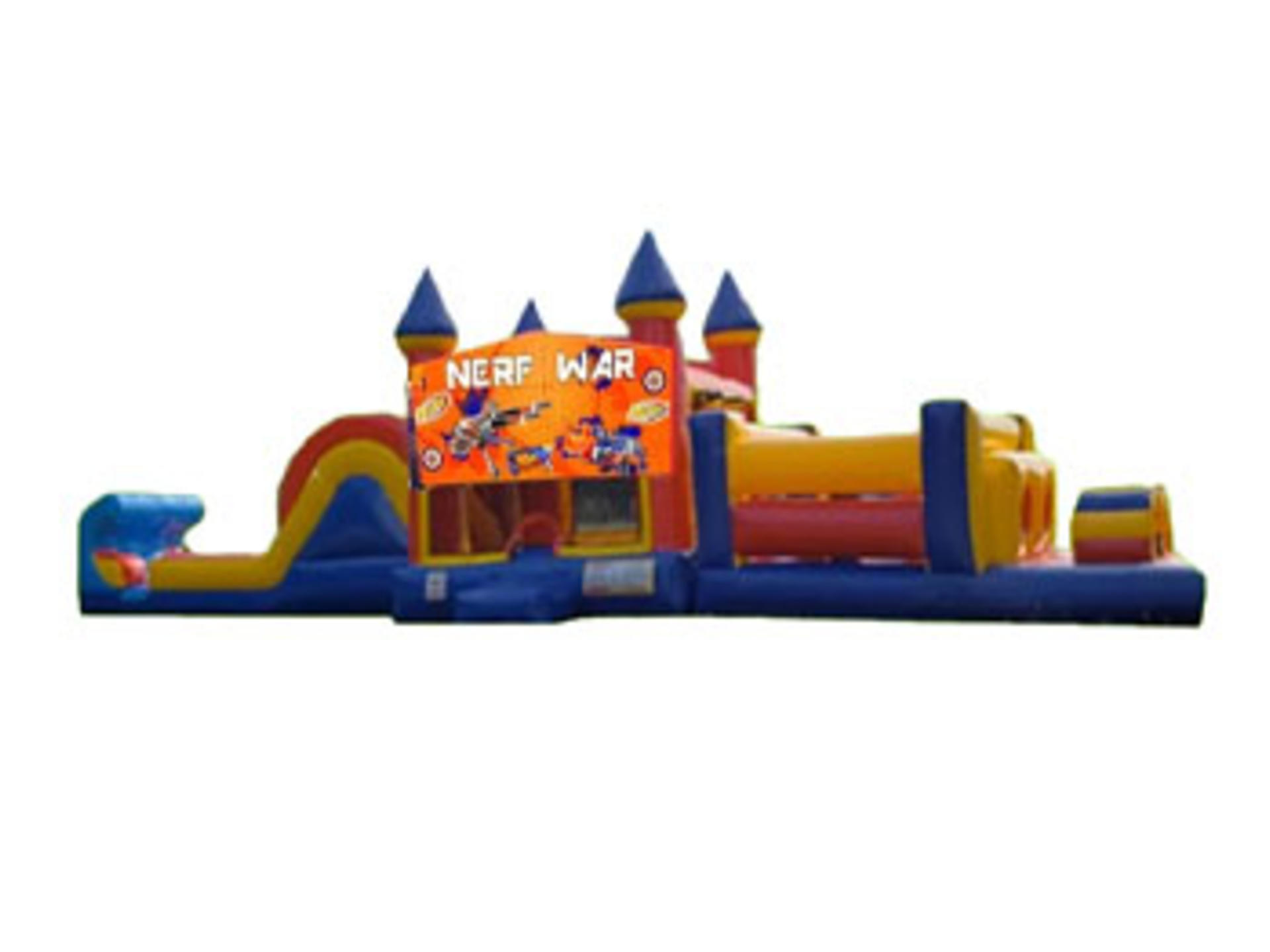 50ft Nerf War Obstacle w/ (Dry or Wet/Water Slide)