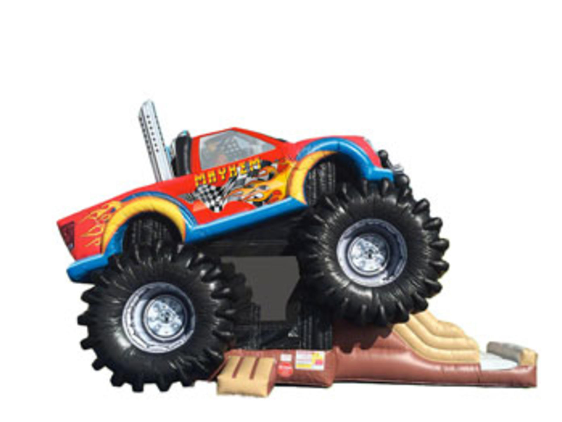 Monster Truck Deluxe Bounce House Combo Slide