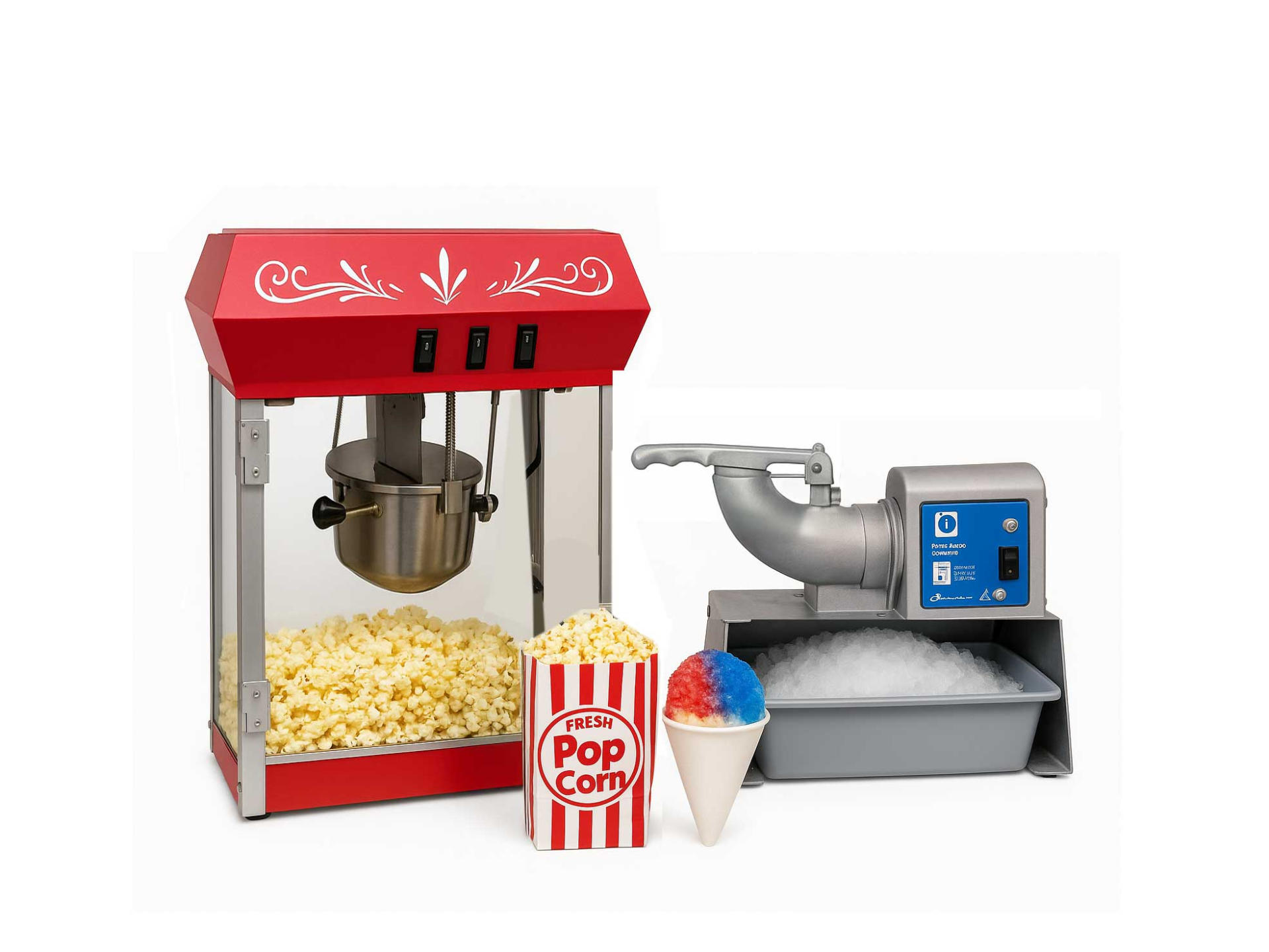Popcorn & Snow Cone Machine Package
