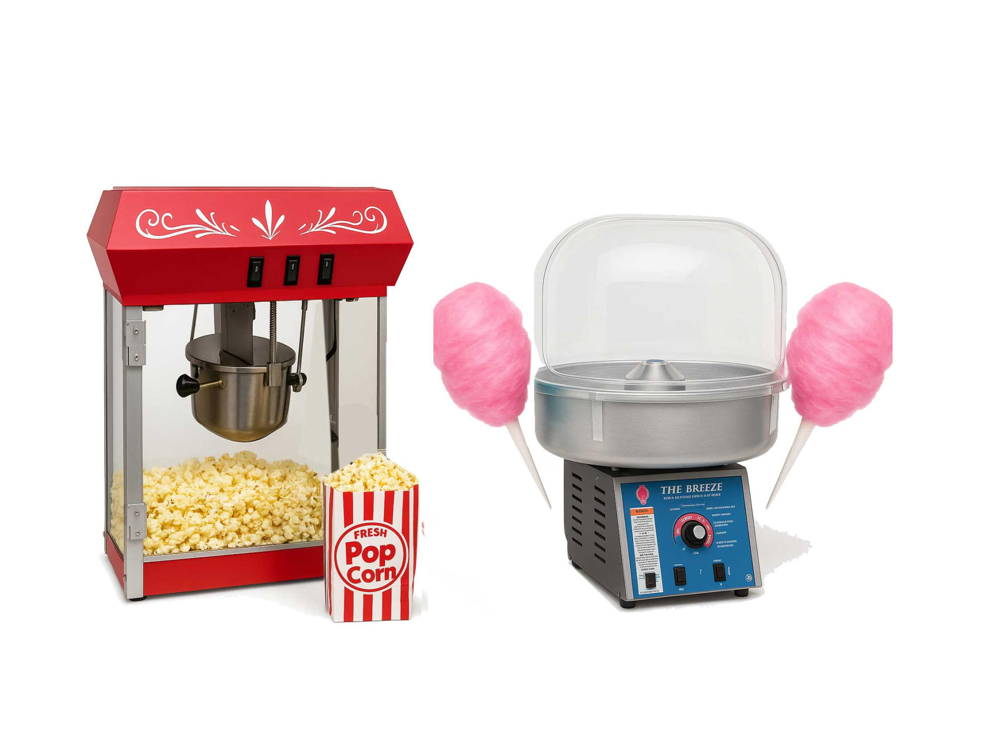 Popcorn & Cotton Candy Machine Package