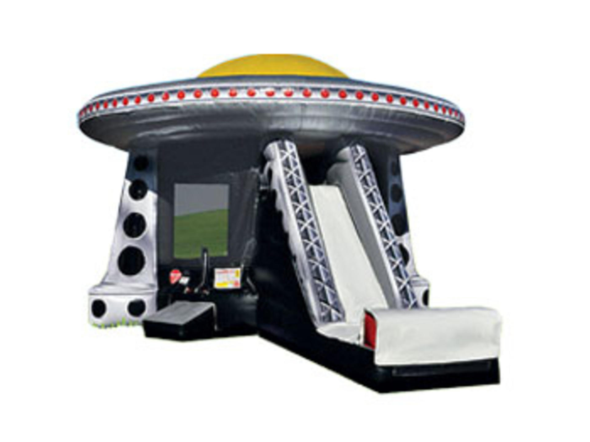 UFO Spaceship Bounce House Moonwalk with Slide