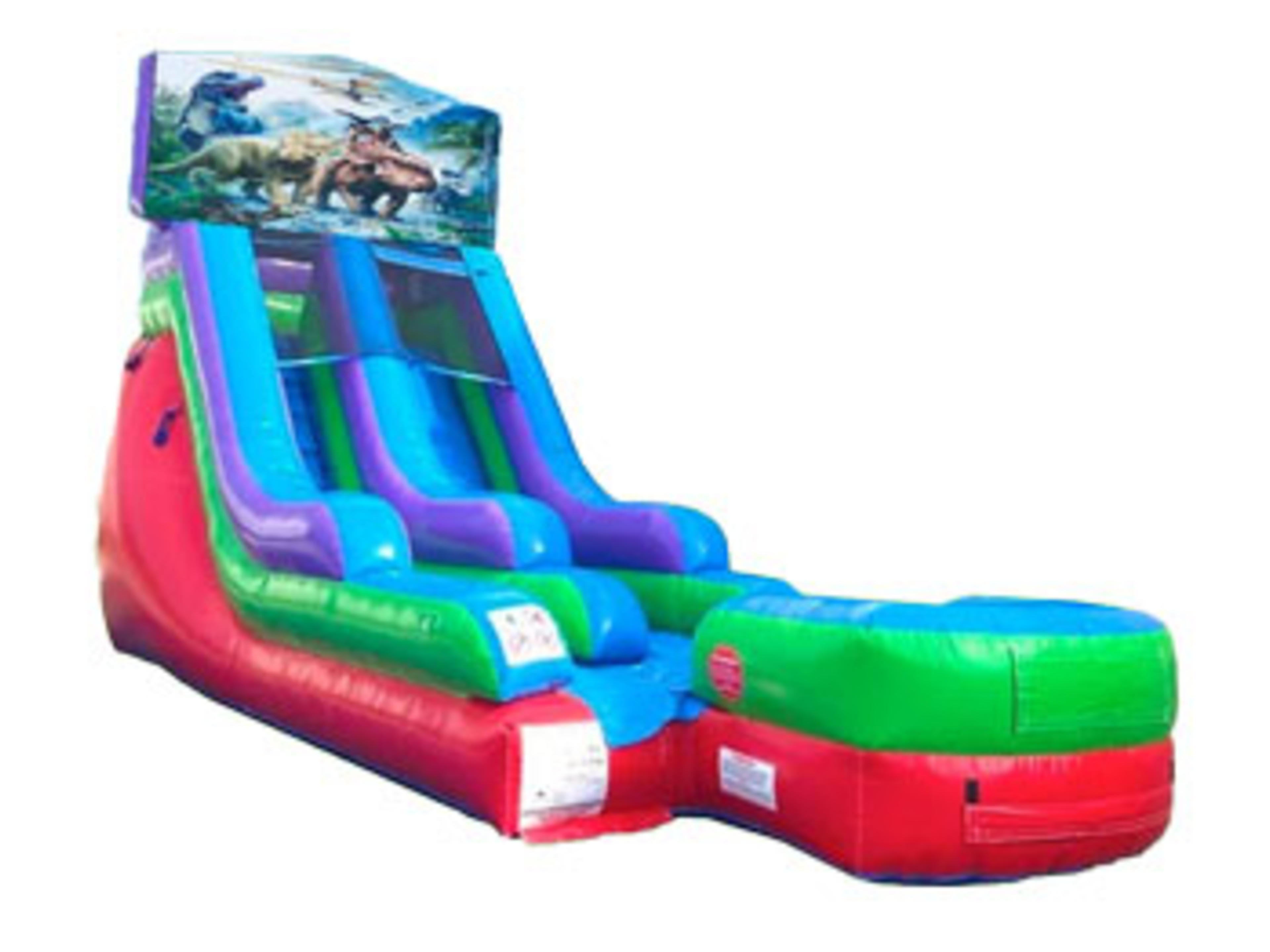 15ft Dinosaur Retro Wet/Dry Slide