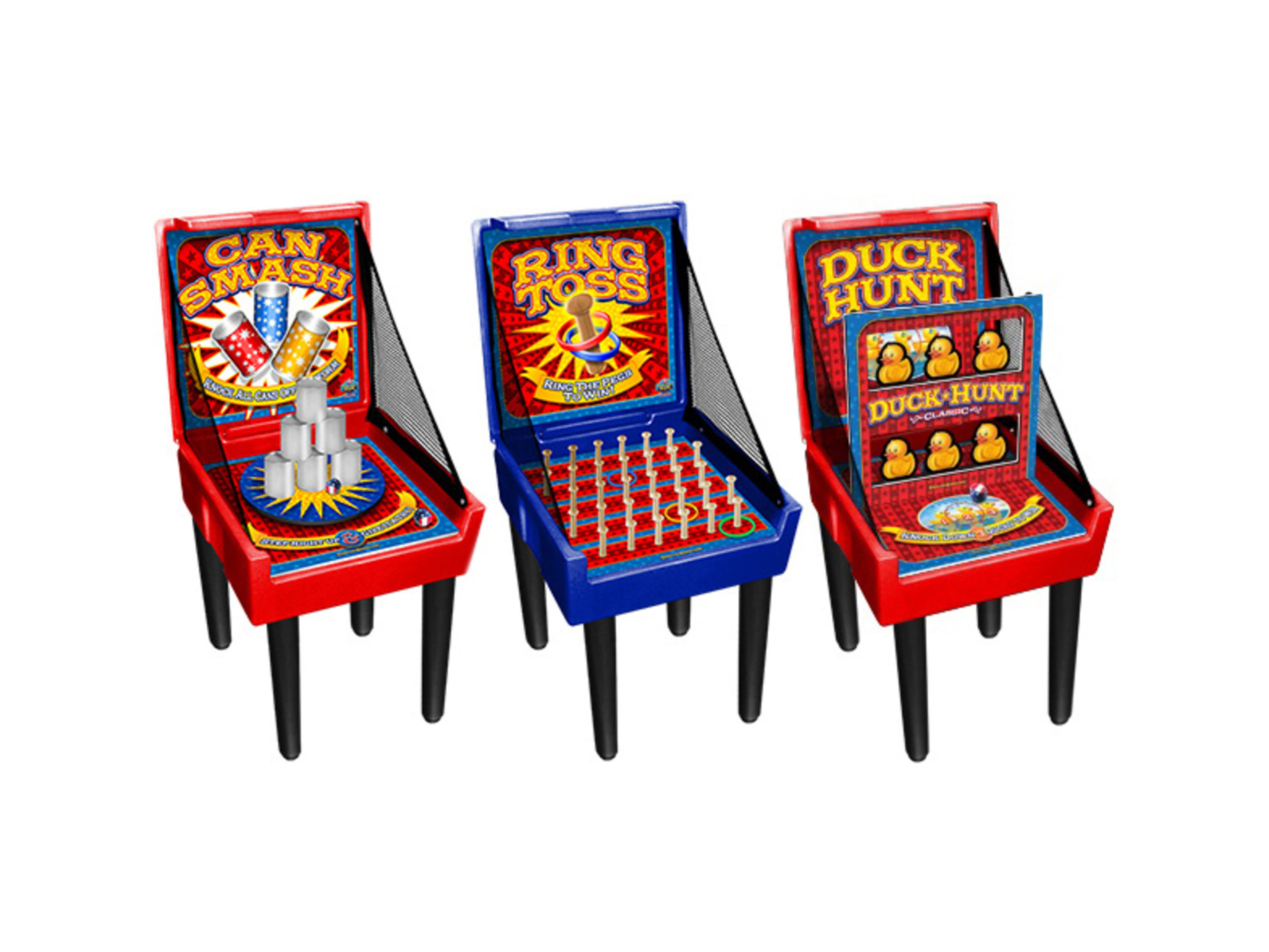 3 Carnival Games (Can Smash, Ring Toss, Duck Hunt) Package
