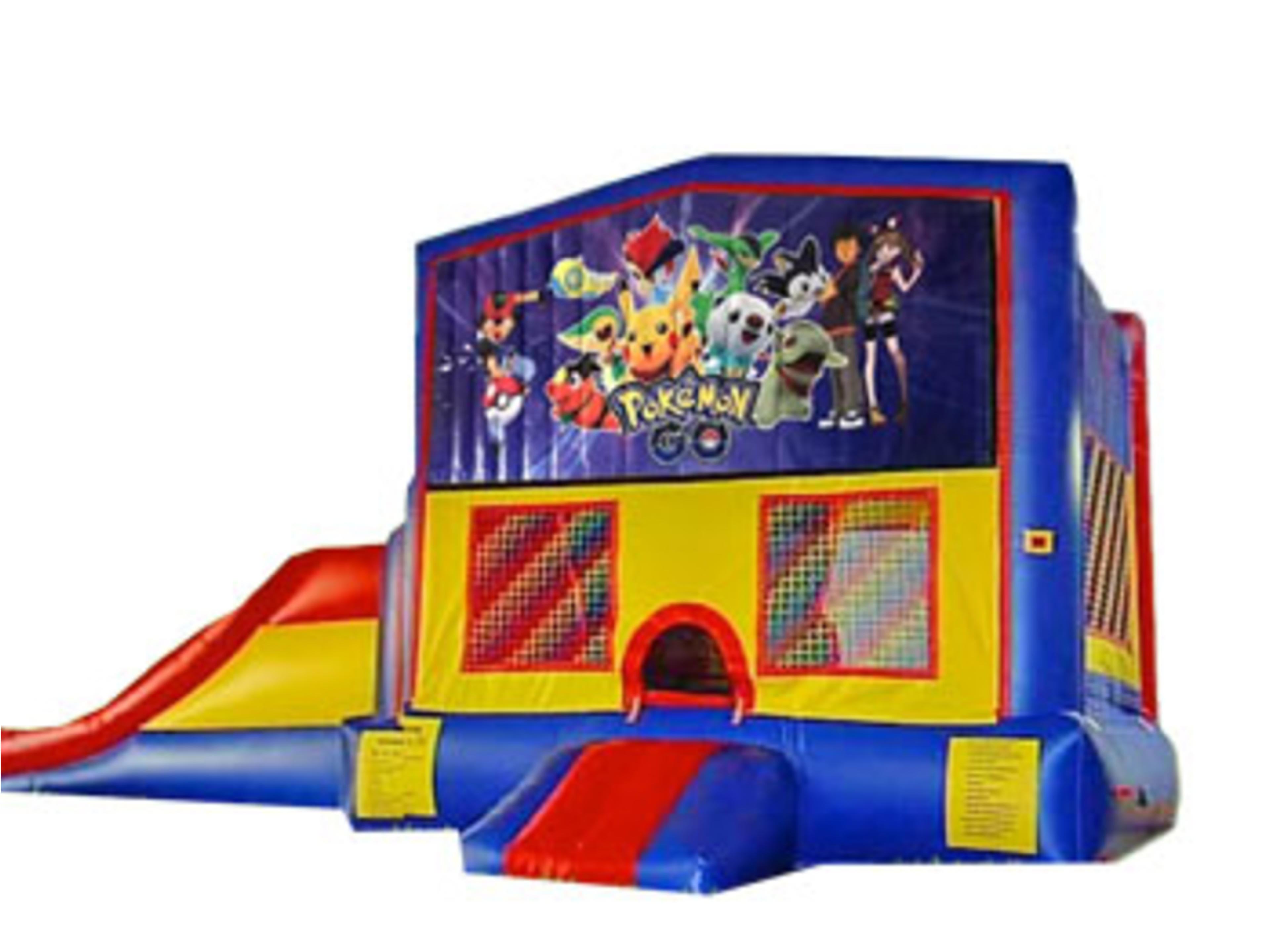 3in1 Pokemon Bounce House Moonwalk w/ Wet or Dry Slide