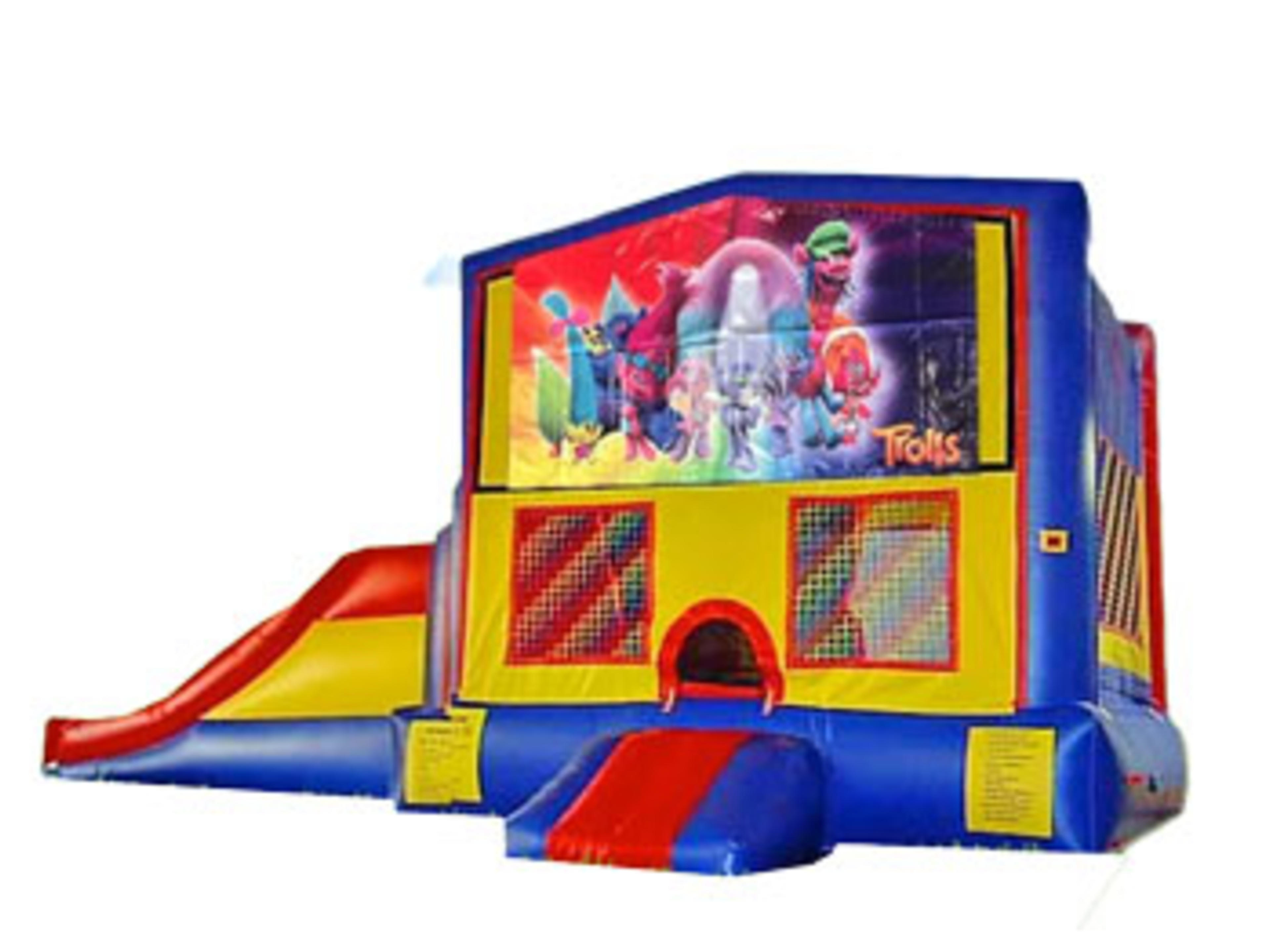 3in1 Trolls Bounce House Moonwalk w/ Wet or Dry Slide