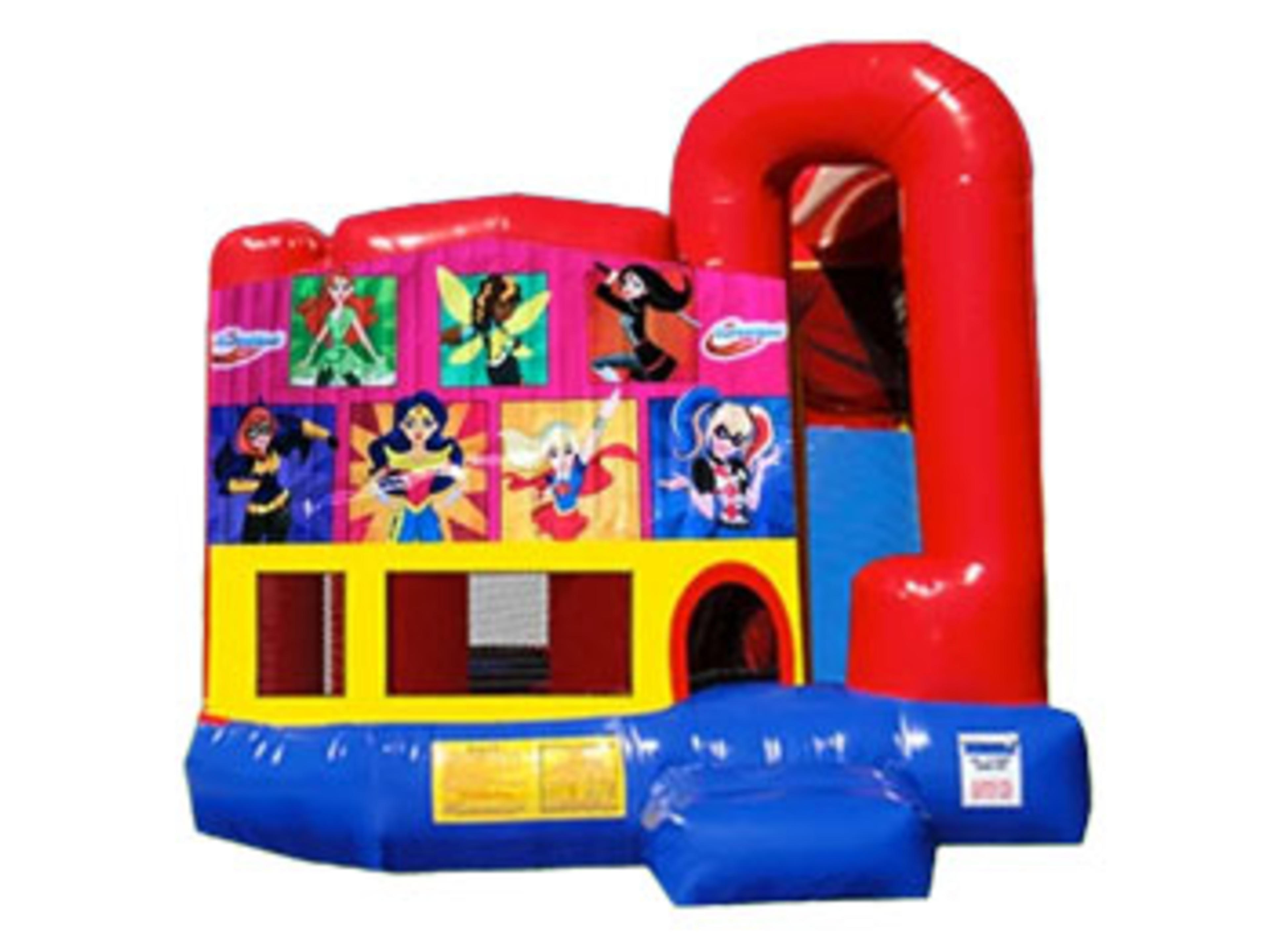 4in1 DC Super Hero Girls Bounce House Moonwalk w/ Wet or Dry Slide
