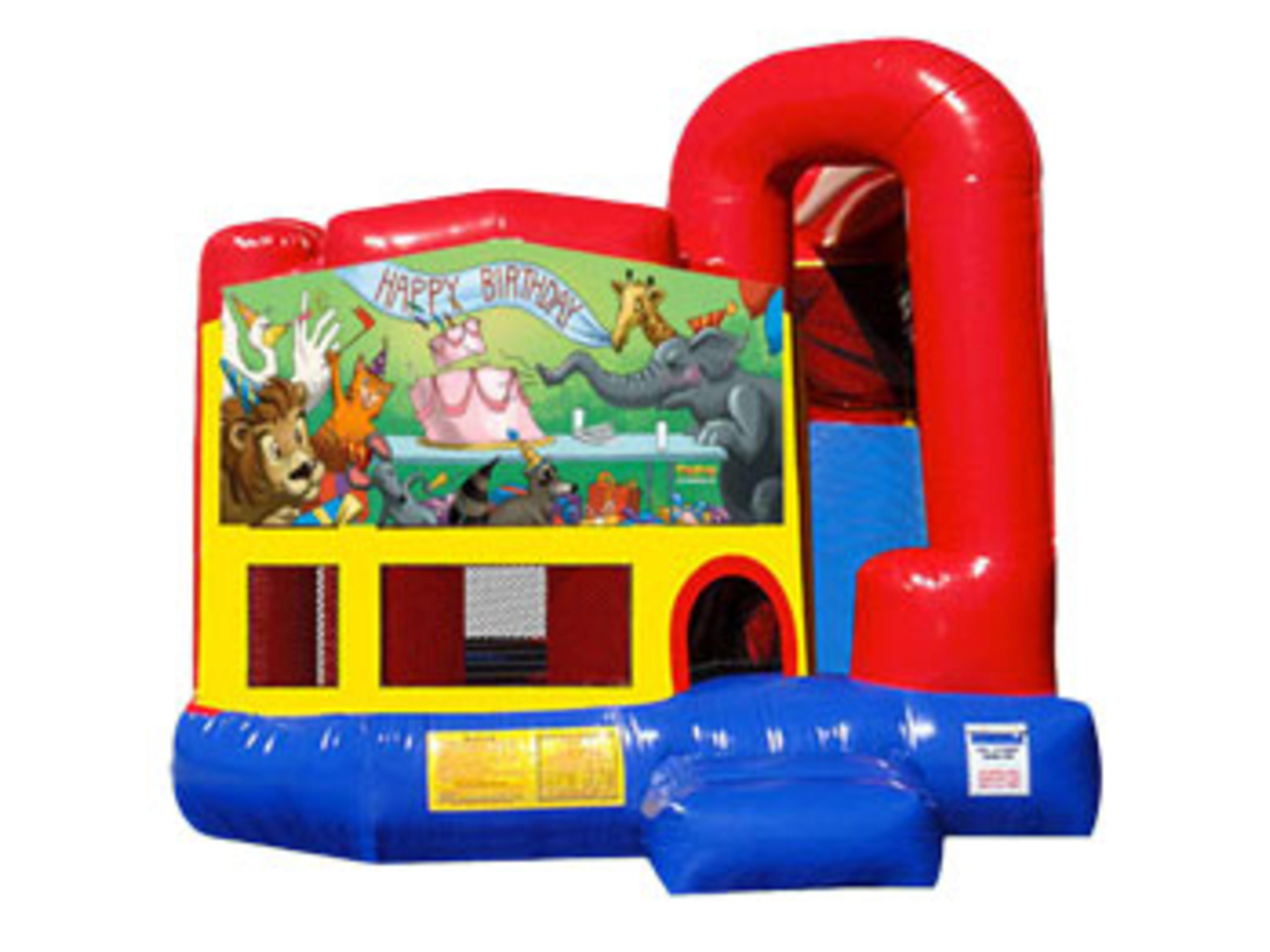 4in1 Happy Birthday Animal Combo w/ Wet or Dry Slide