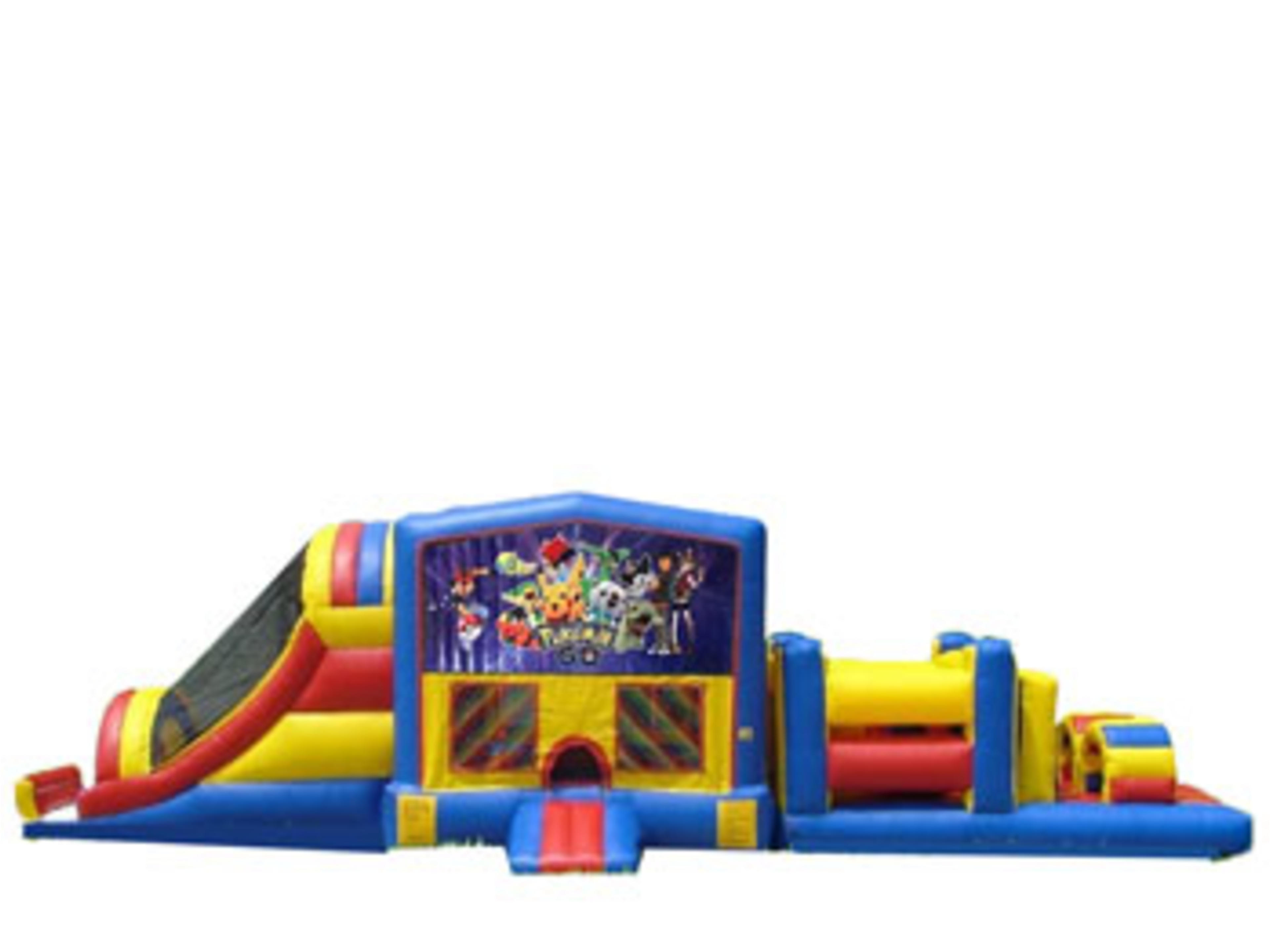 50ft Pokemon Obstacle w/ Wet or Dry Slide