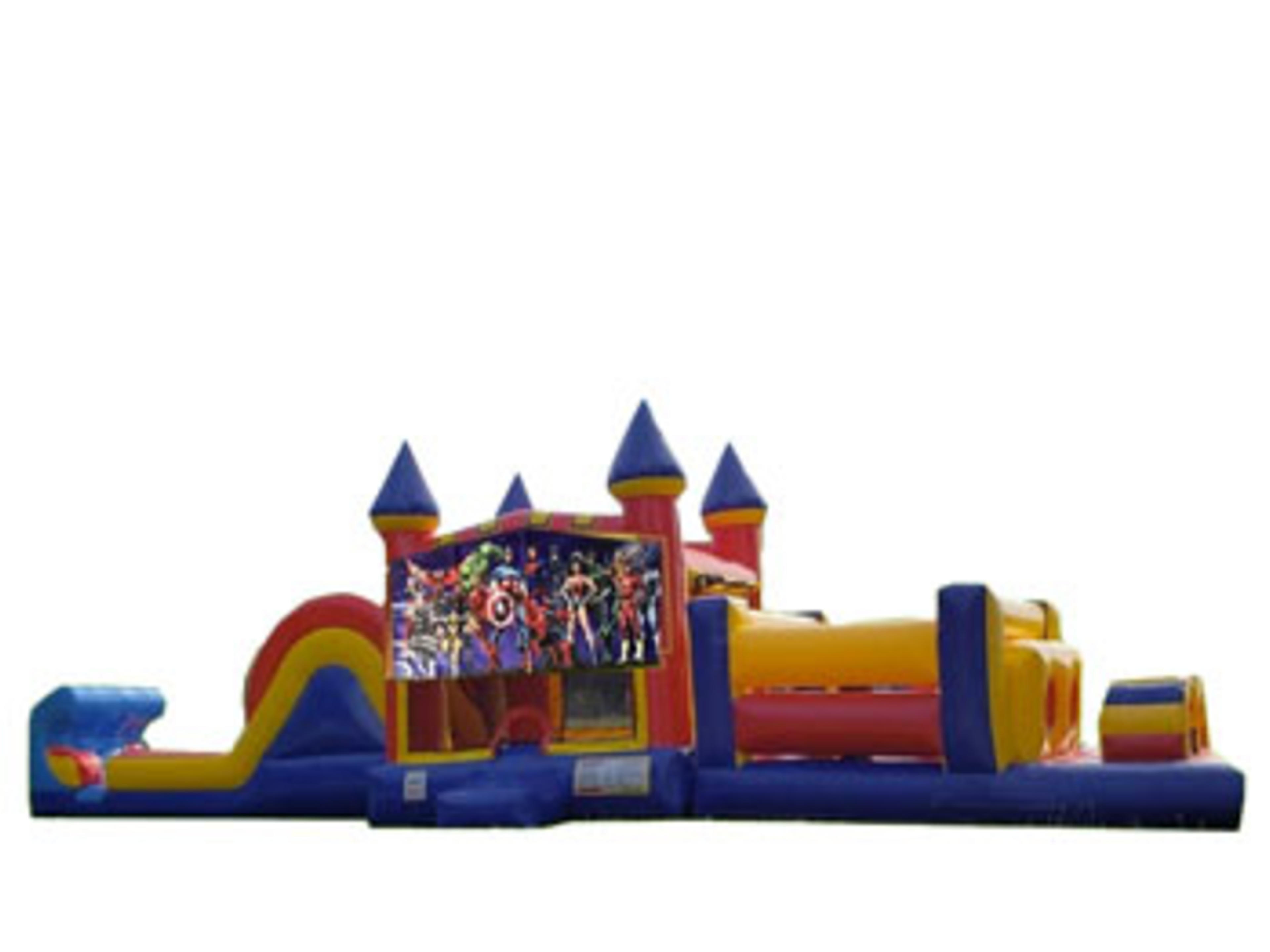 50ft Super Heroes Obstacle w/ Wet or Dry Slide
