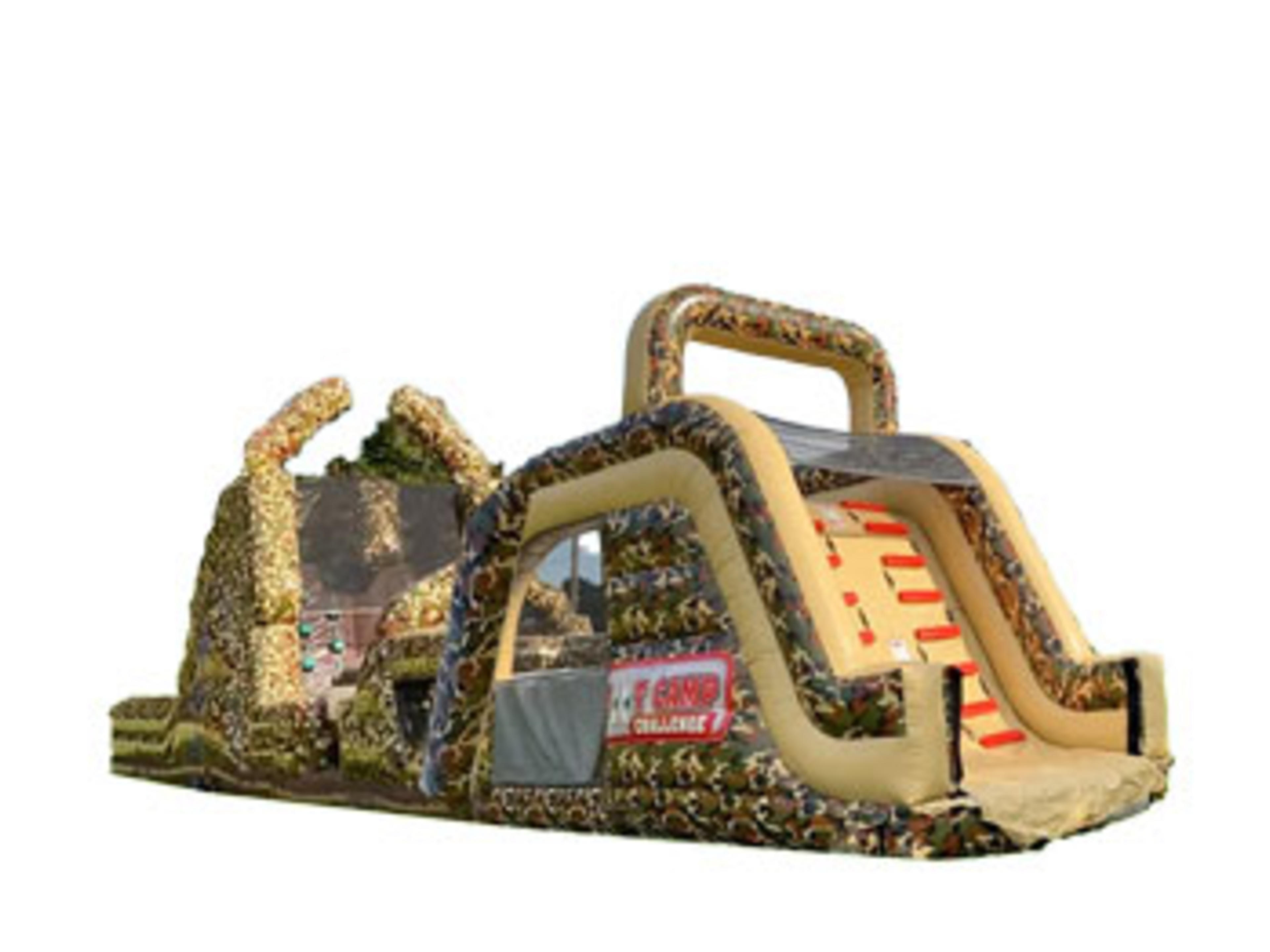 65ft Military Boot Camp Leap of Courage Obstacle with Double Dry Slide