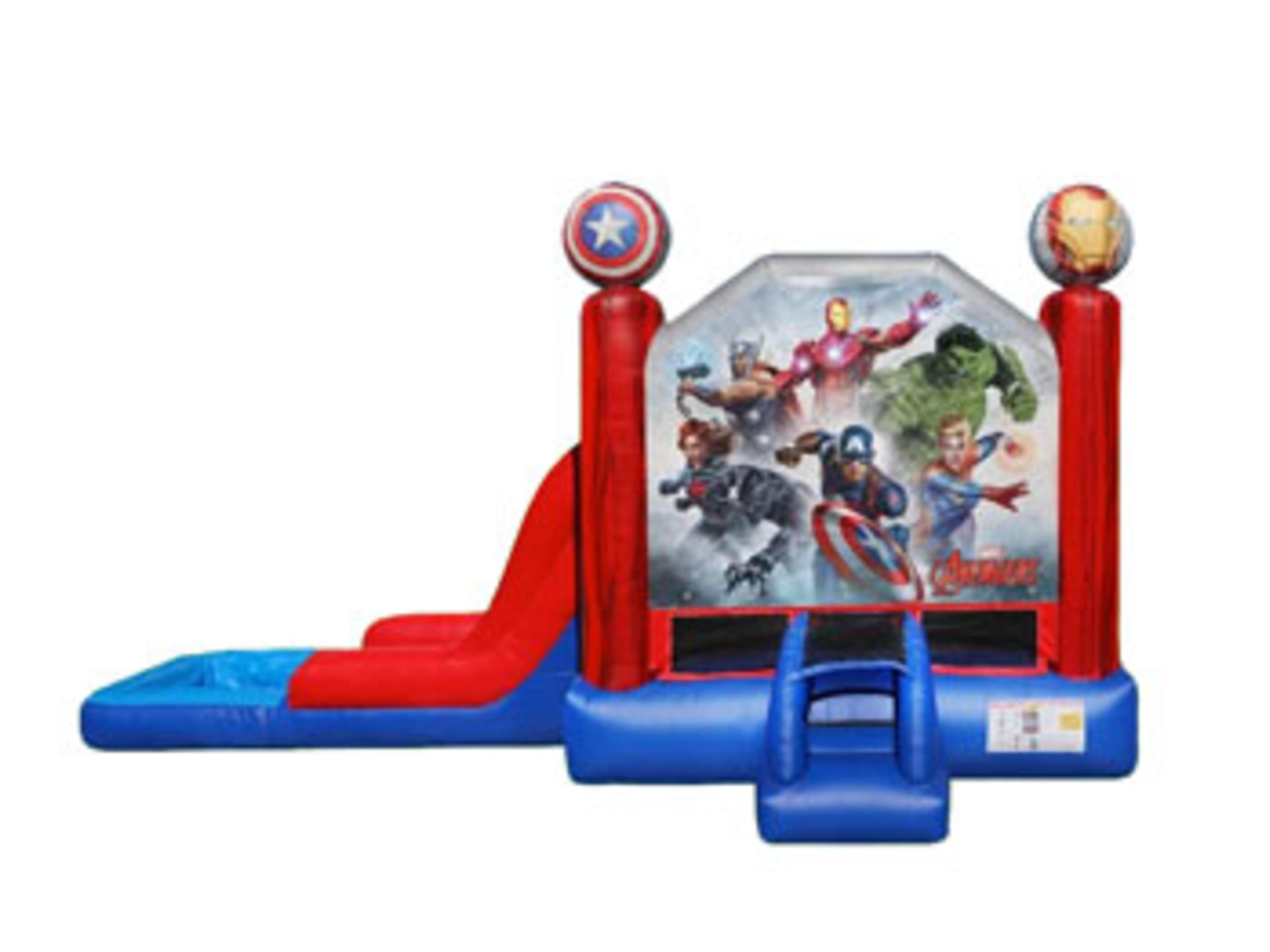 3in1 Marvel Avengers EZ Bounce House Combo w/ (Dry or Wet/Water Slide)
