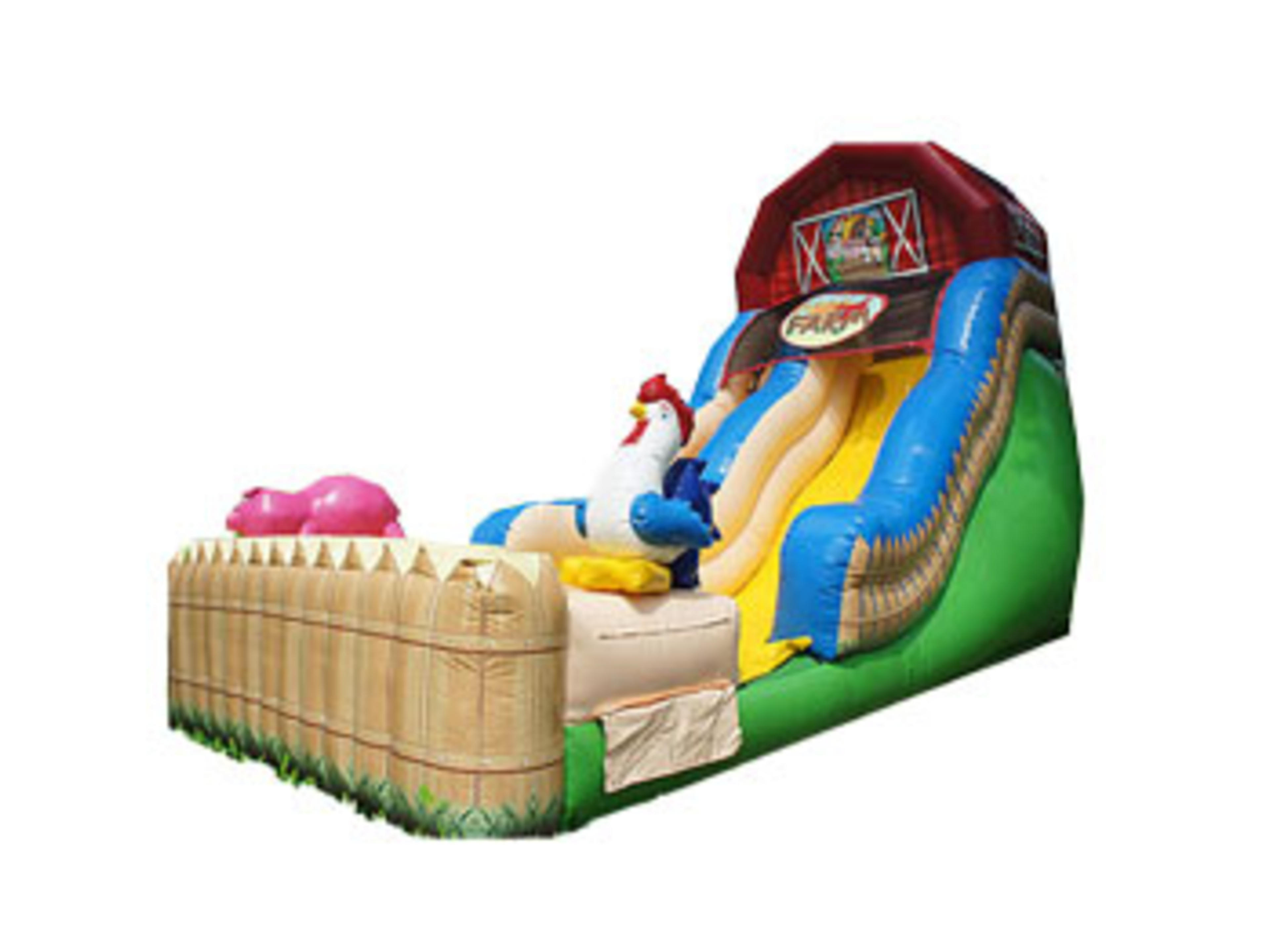 18ft Crazy Farm Slide (Dry or Wet/Water Slide)