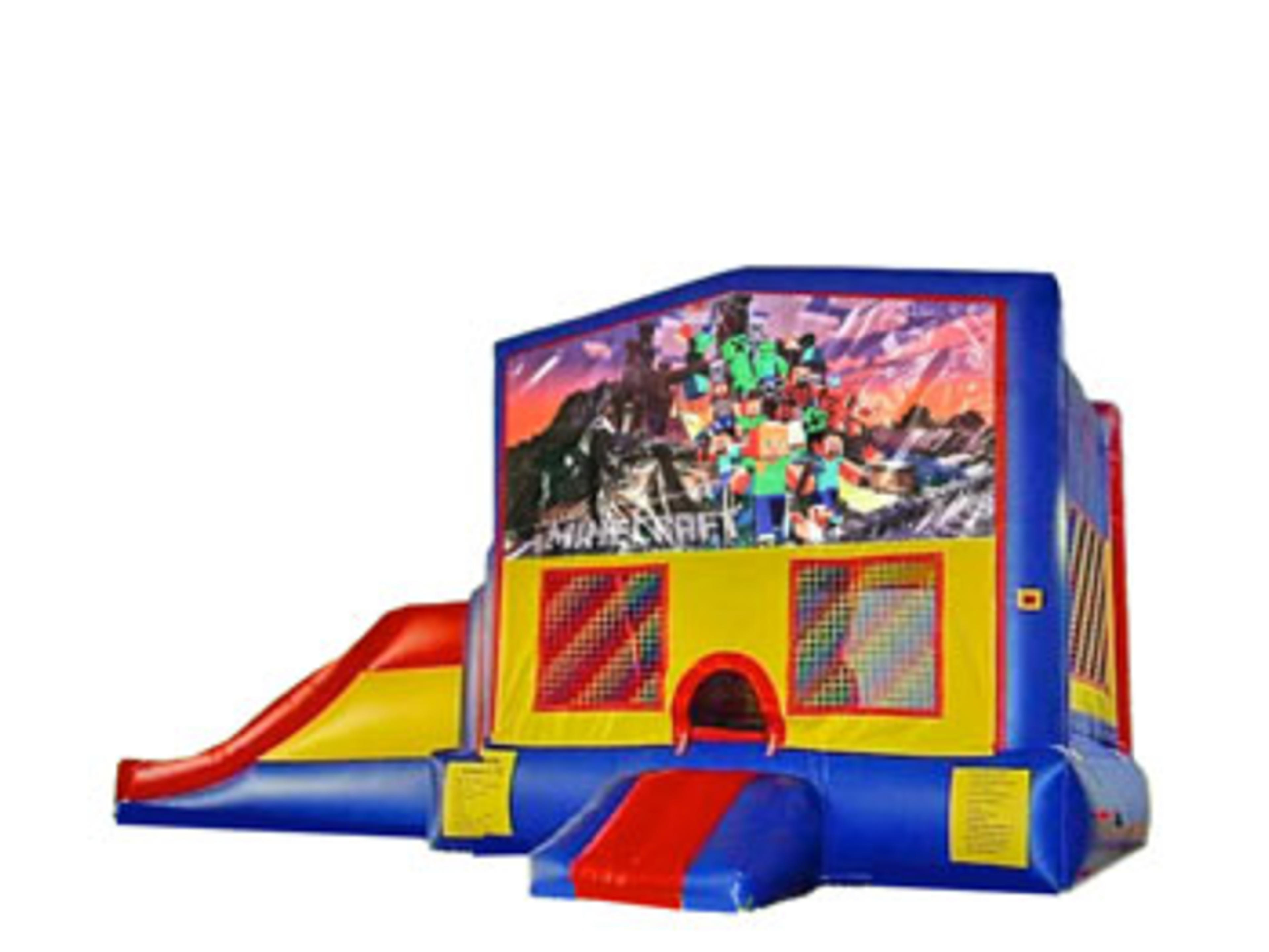 3in1 Minecraft Bounce House Moonwalk w/ Wet or Dry Slide