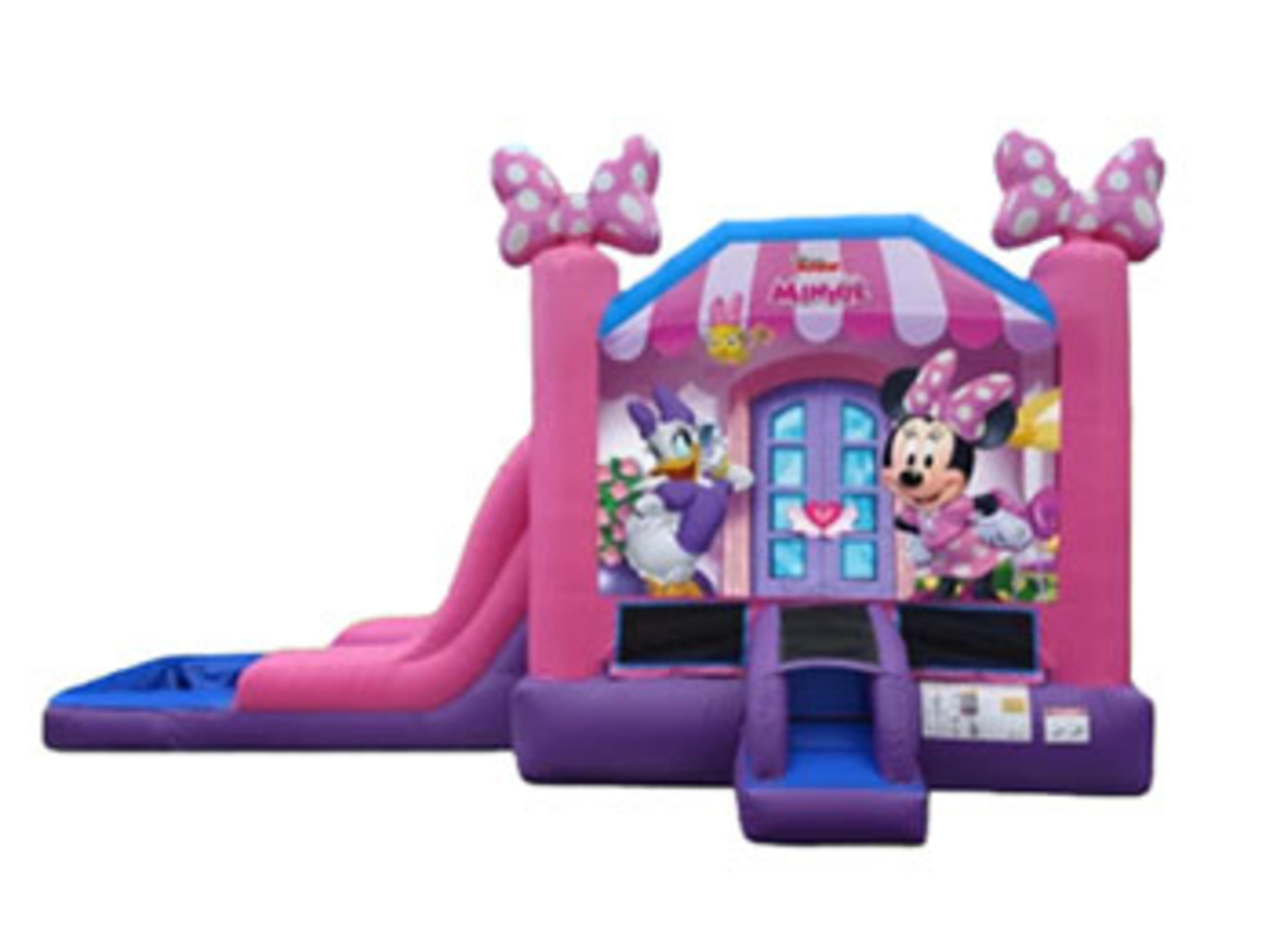 3in1 Minnie Mouse EZ Bounce House Combo w/ Wet or Dry Slide