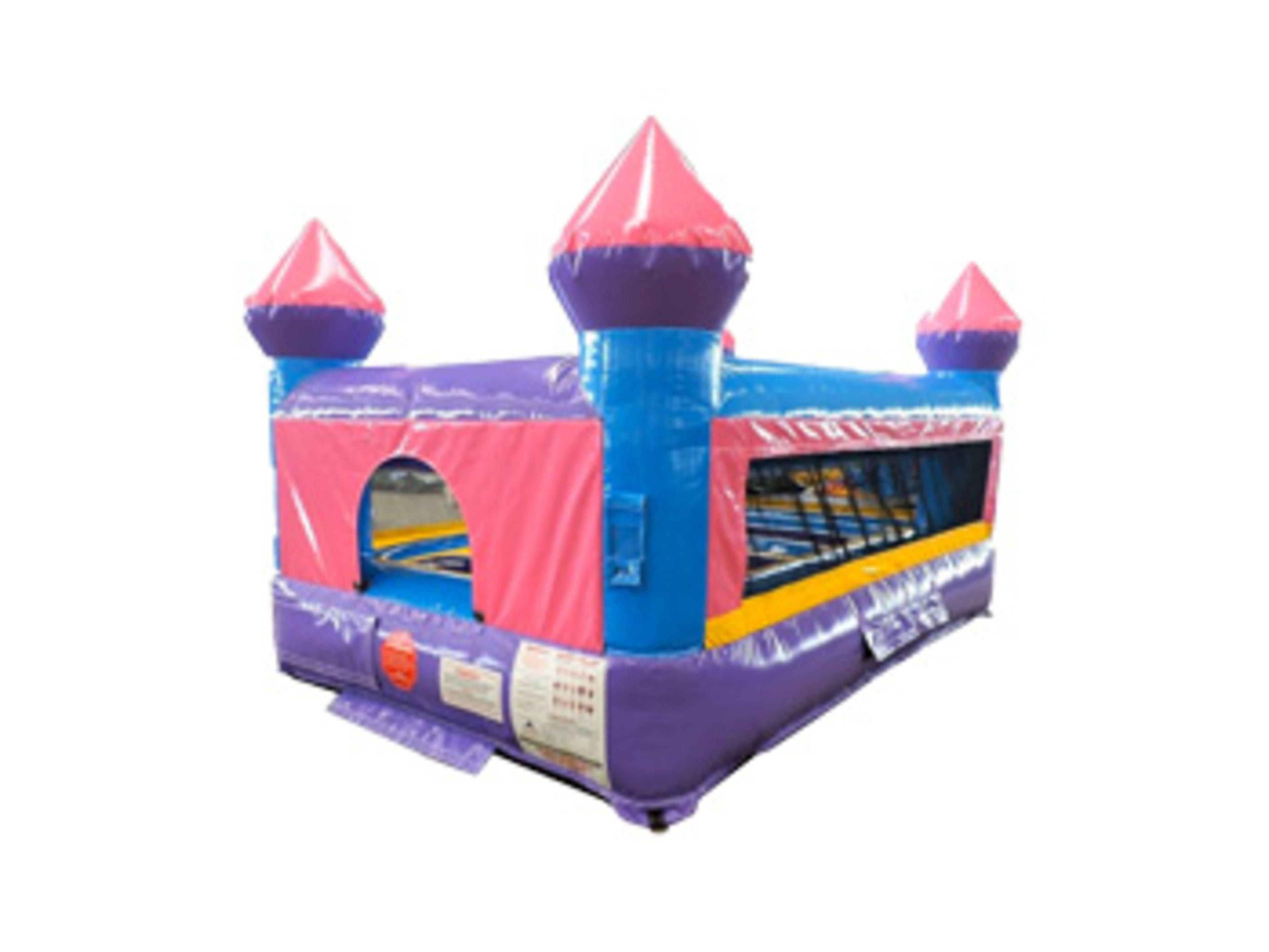 Pink and Purple Castle Tiny Indoor/Outdoor Bounce House