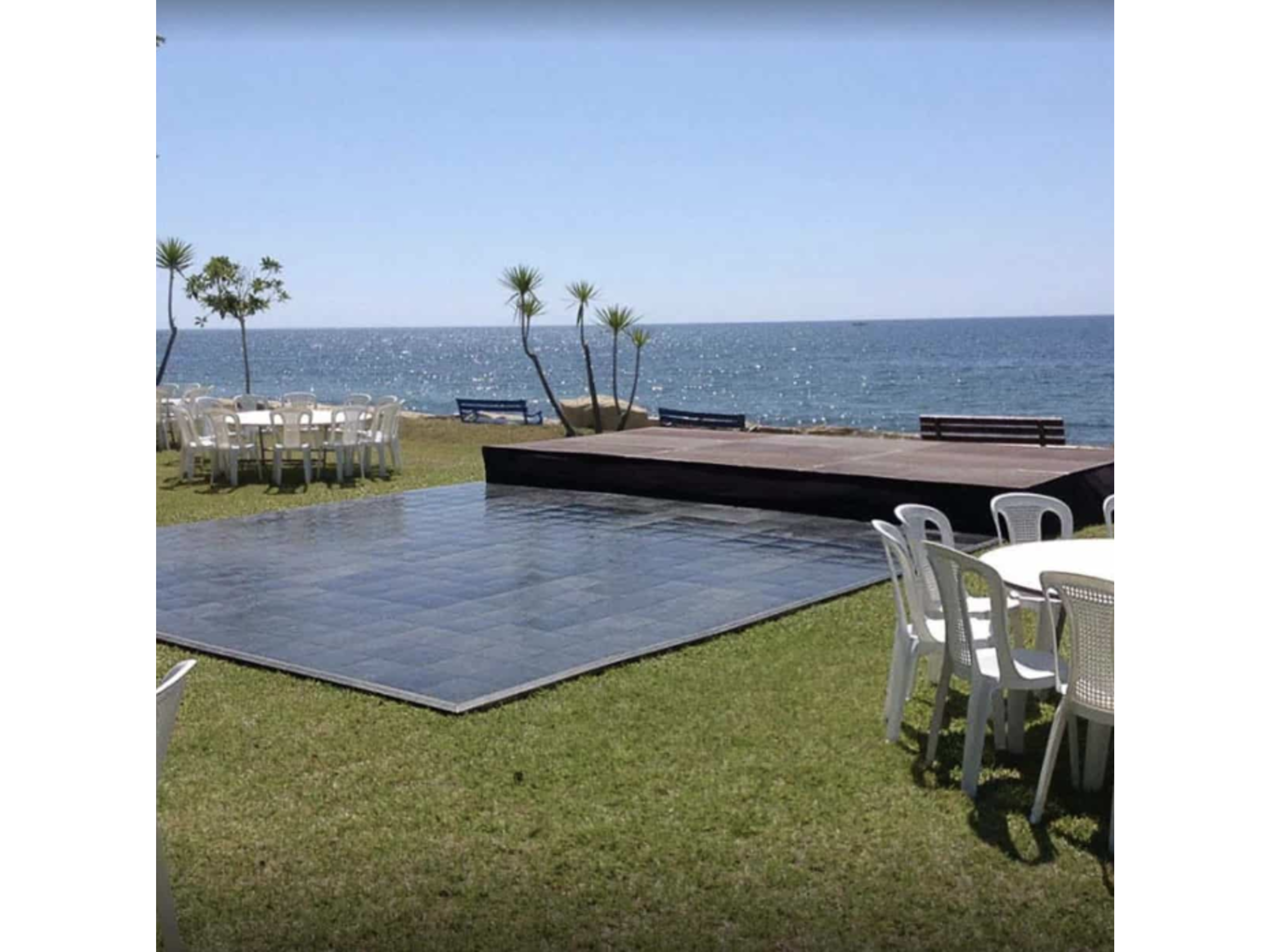 21ft x 21ft Slate BLACK Dance Floor