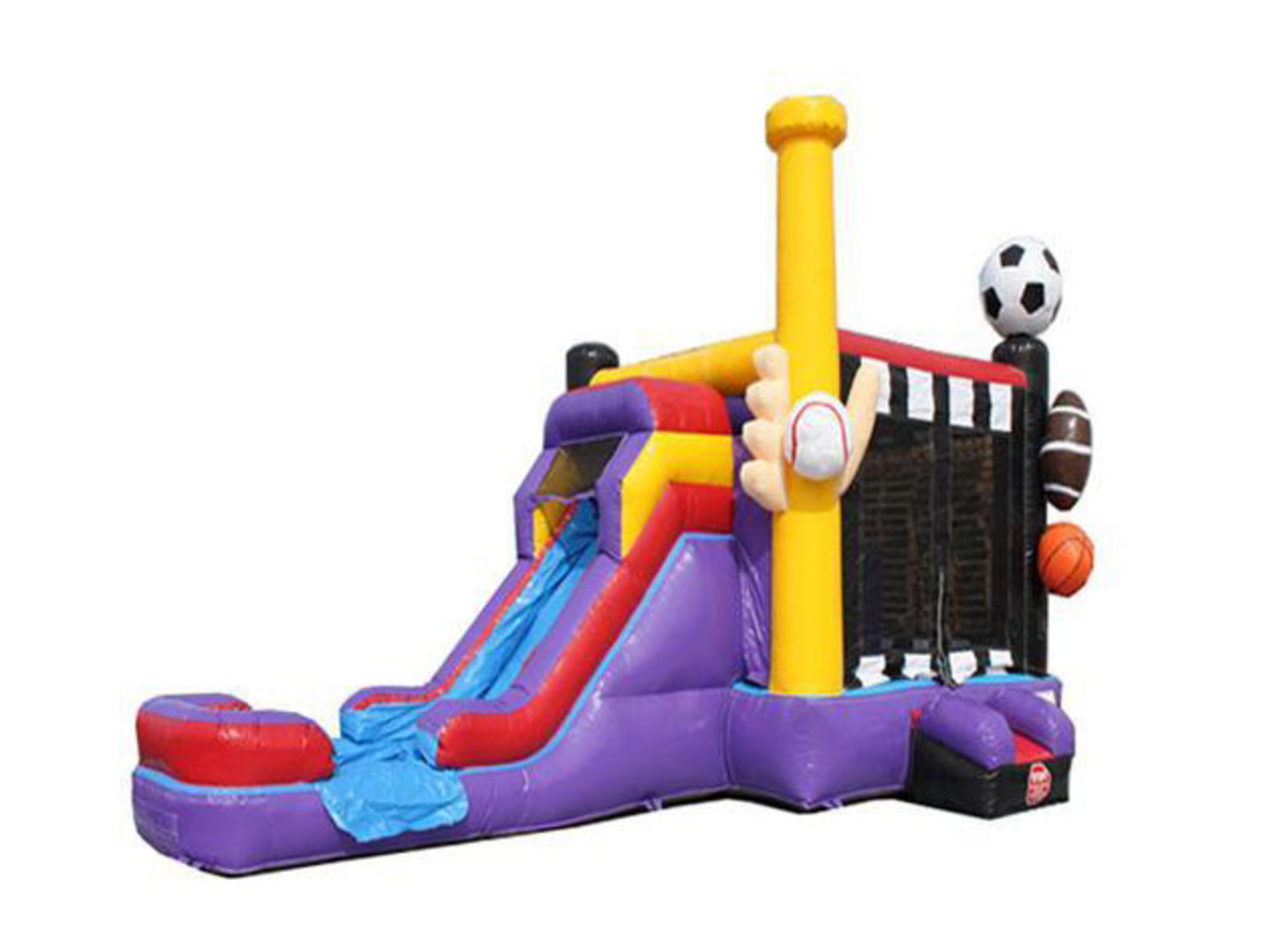 Sports Combo EZ Bouncer with Wet or Dry Slide
