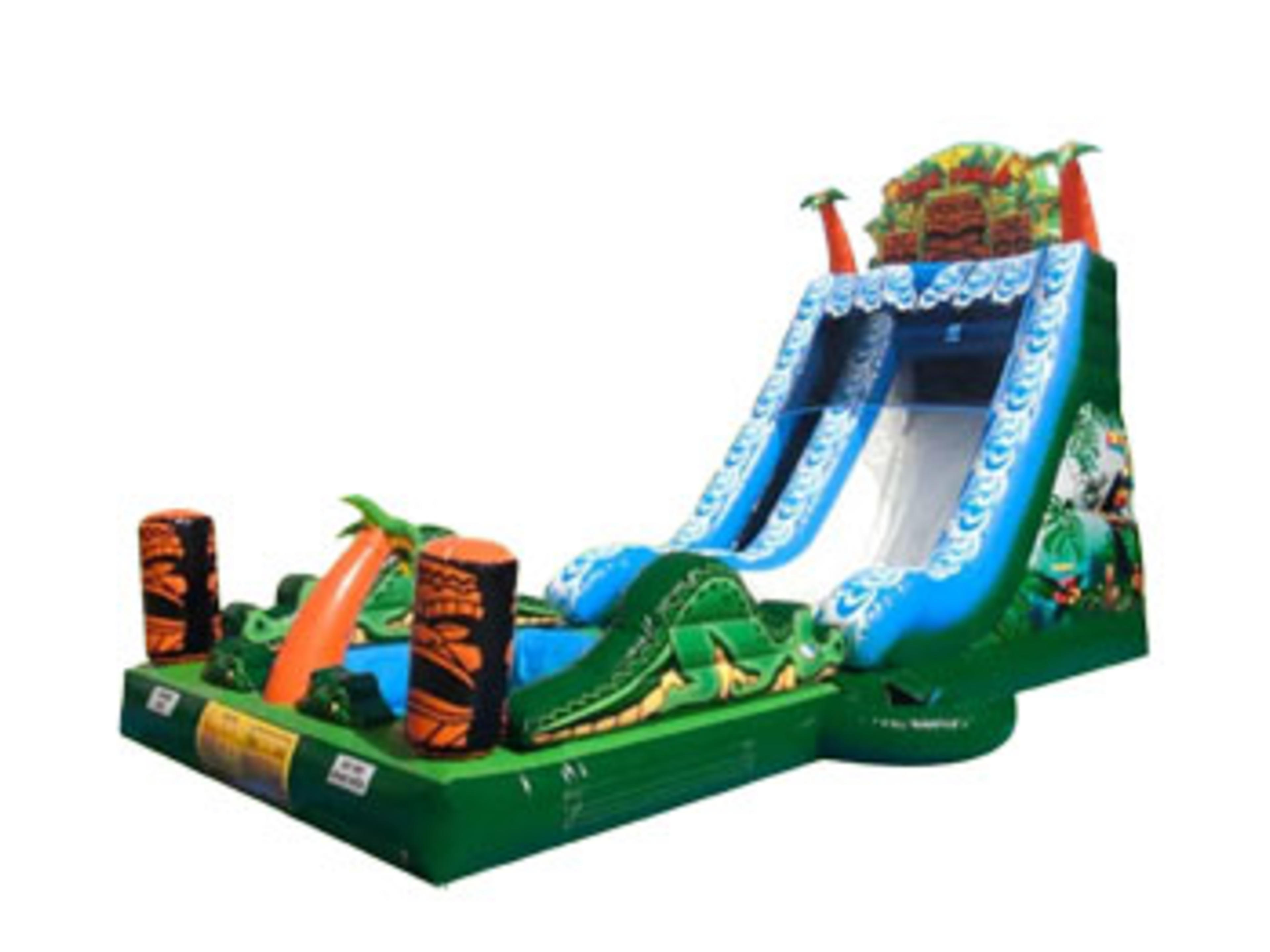 Tiki Falls Water Slide w/ Pool