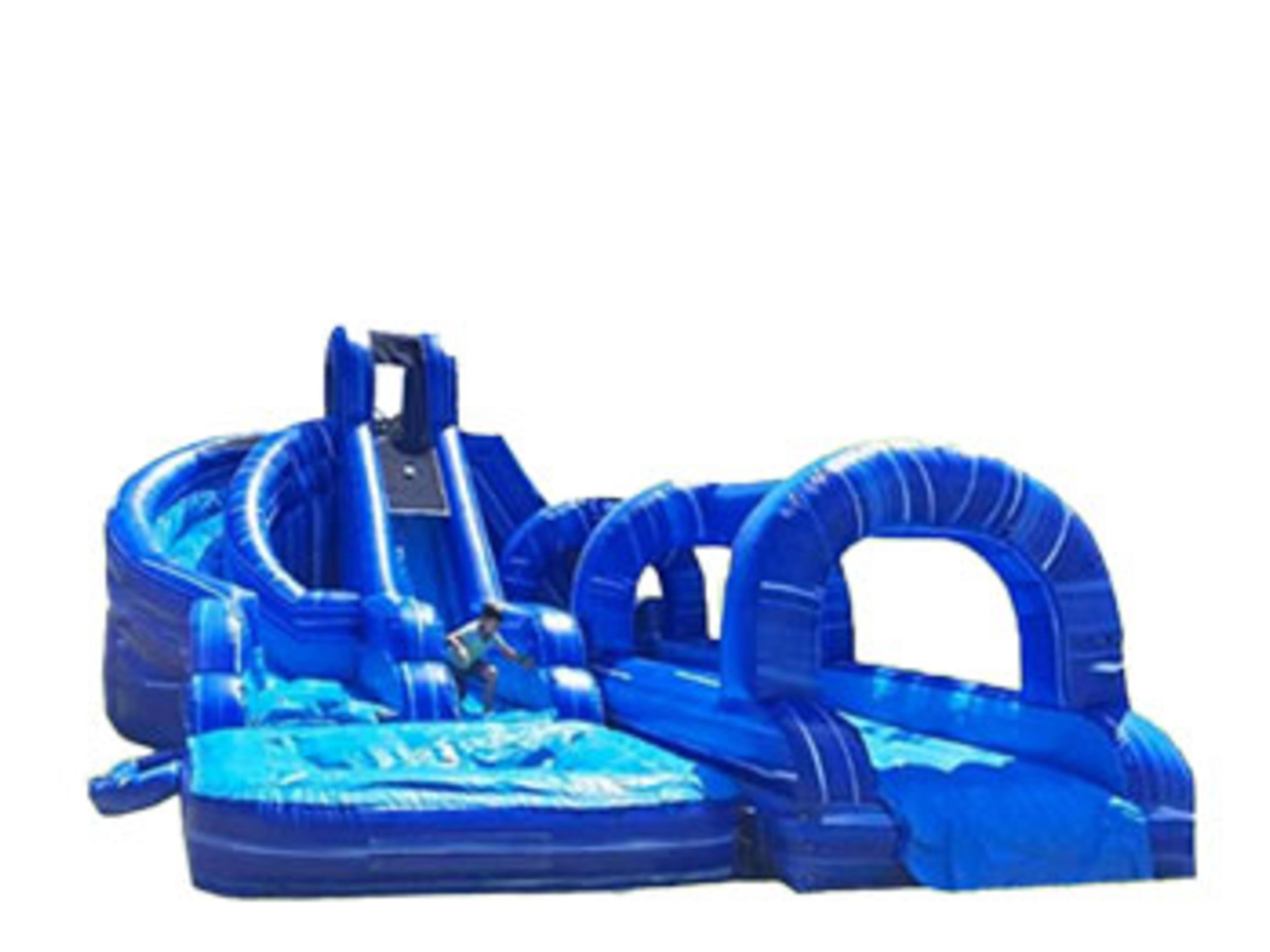 Triple Ocean Helix Dual Lane Slide w/ Slip N Slide