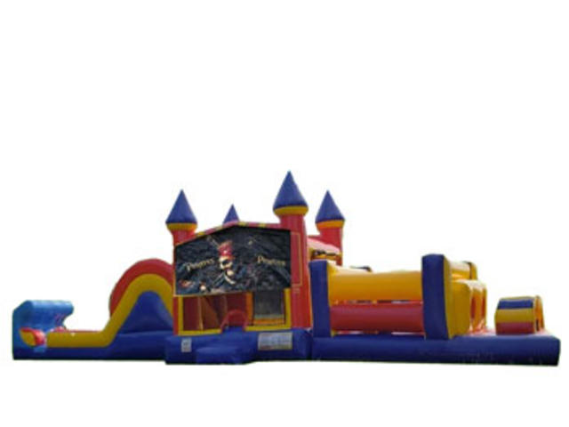 50ft Pirates Obstacle w/ Wet or Dry Slide