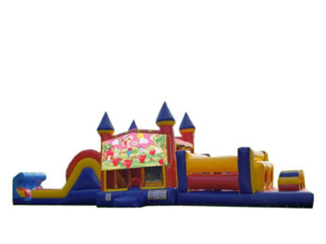 50ft Strawberry Shortcake Obstacle w/ Wet or Dry Slide