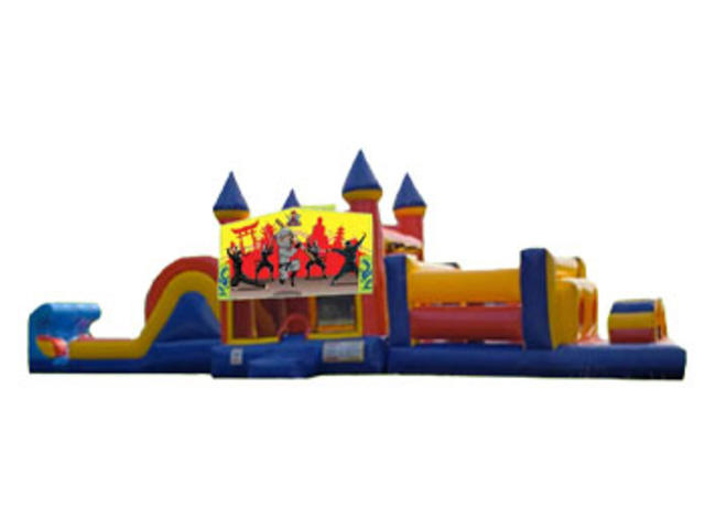 50ft Ninja Karate Obstacle w/ (Dry or Wet/Water Slide)