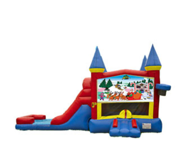 3in1 Christmas Bounce House Moonwalk w/ Slide