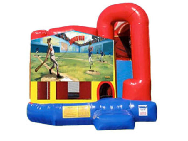 4in1 Baseball Bounce House Combo w/ (Dry or Wet/Water Slide)