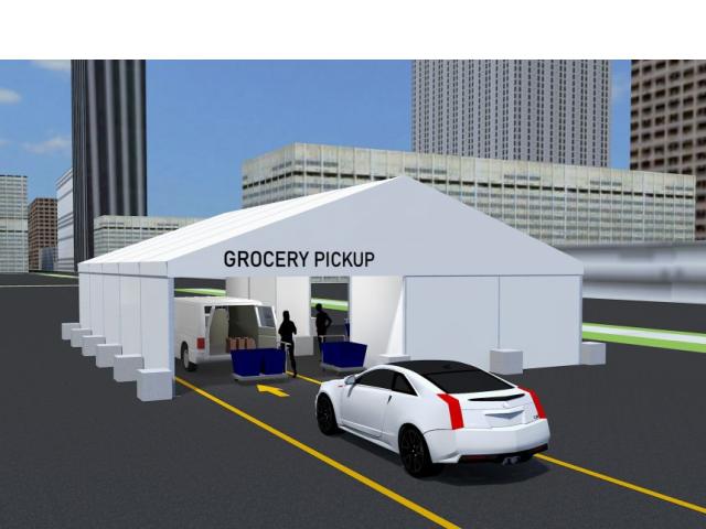 40ft x 50ft Delivery Drive Through Tent