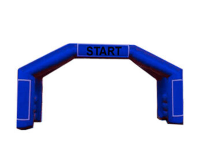 Blue Inflatable Race Track Arch