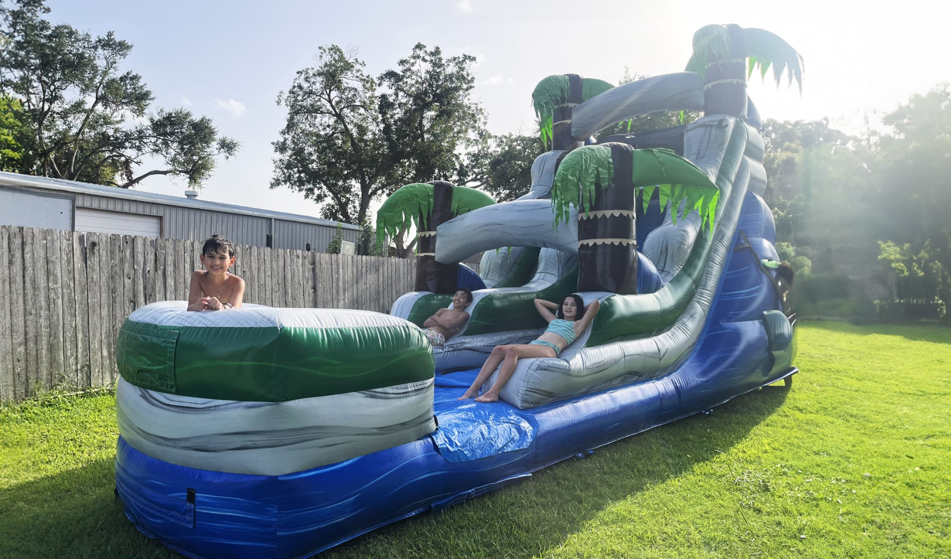 Rent a 15ft Palm Tree Themed Water Slide