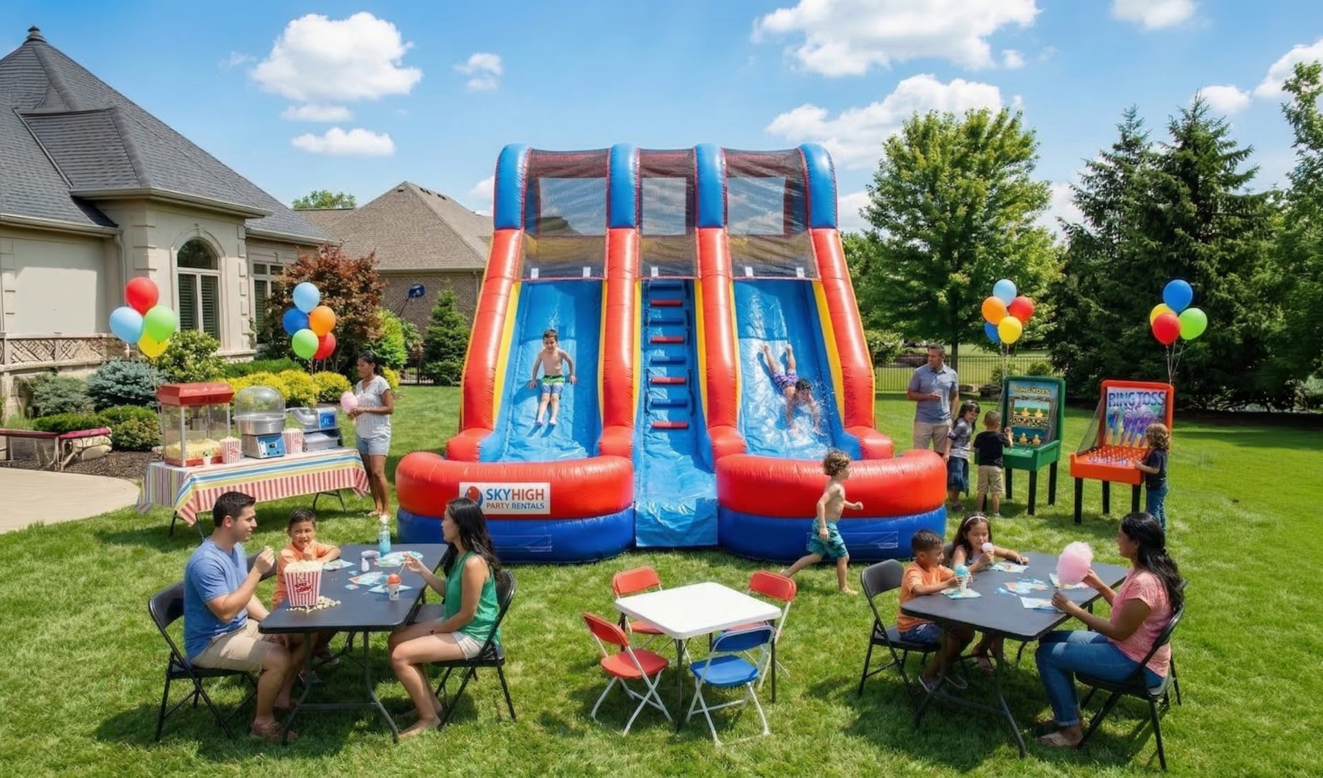 15ft Dual Lane Water Slide Kids Party