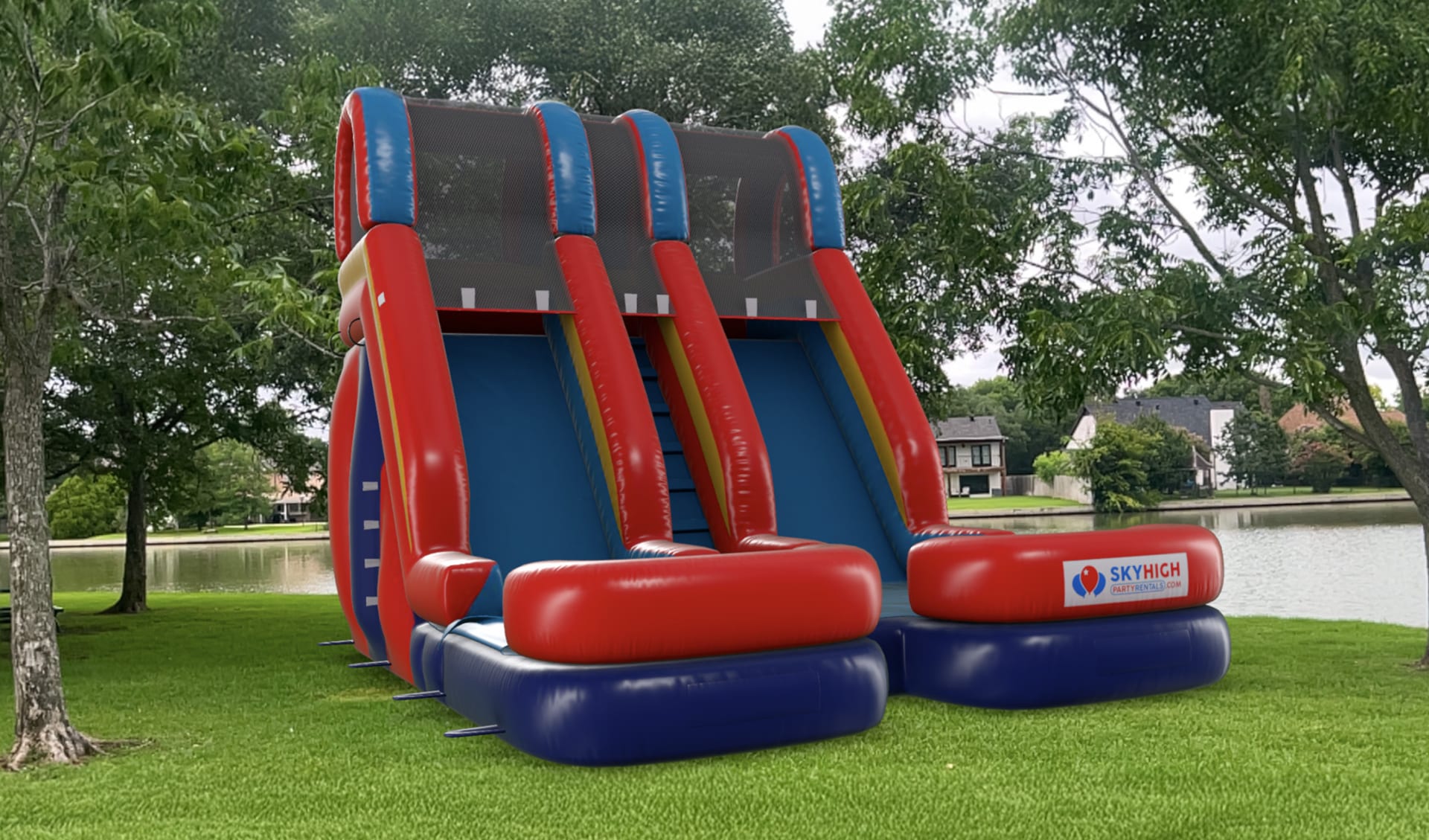 Big 15ft Dual Lane Dry Slide