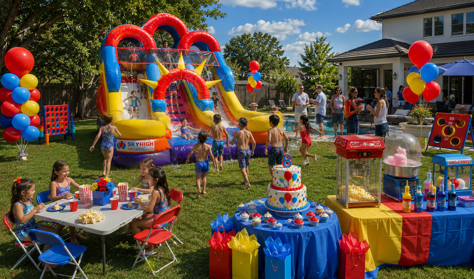 16ft Junior Water Slide Rental Side