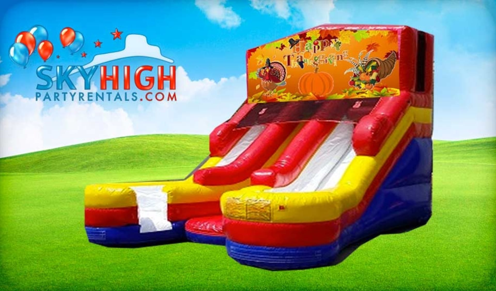 16ft Double Thanksgiving Slide