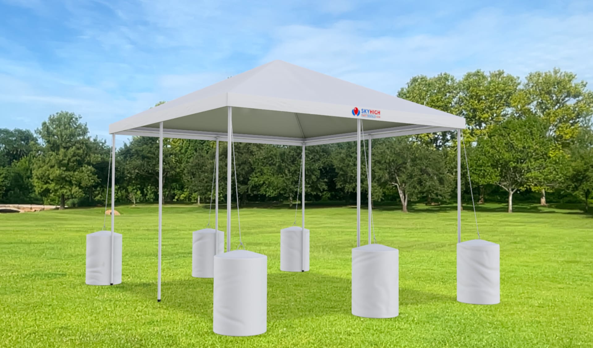 20ft x 20ft Frame Tent Rentals on Grass