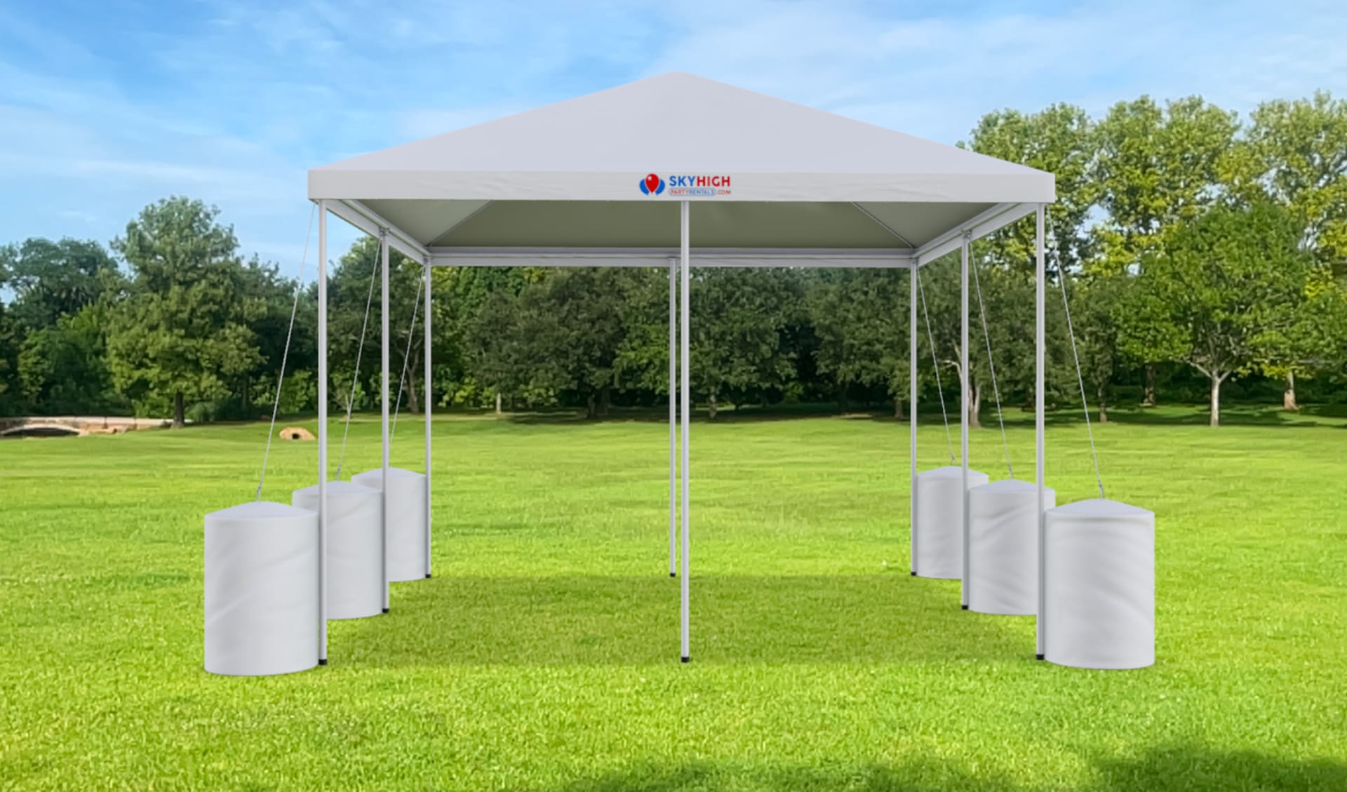 20ft x 20ft Frame Tent Rentals on Grass
