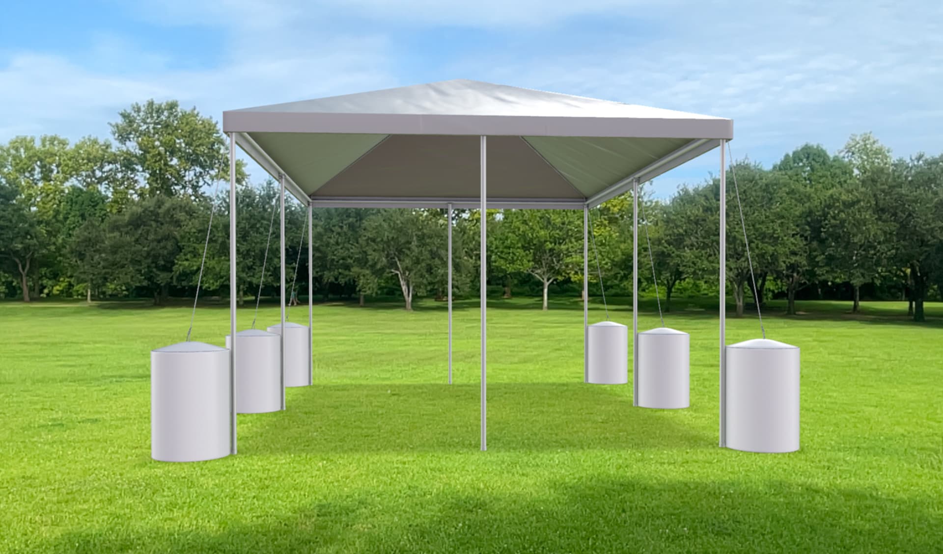 20ft x 30ft Frame Tent rentals on Grass