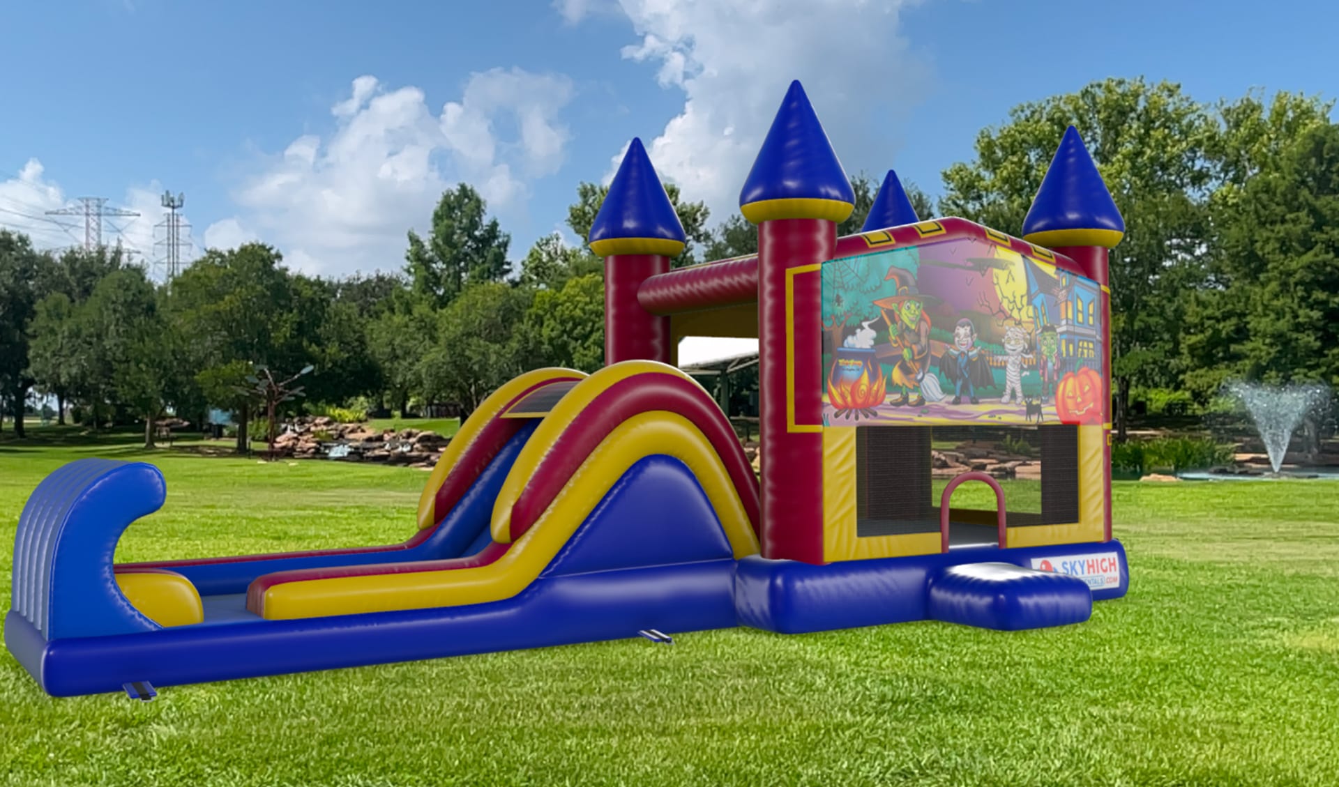 Big 3in1 Halloween Moonwalk Climb and Slide