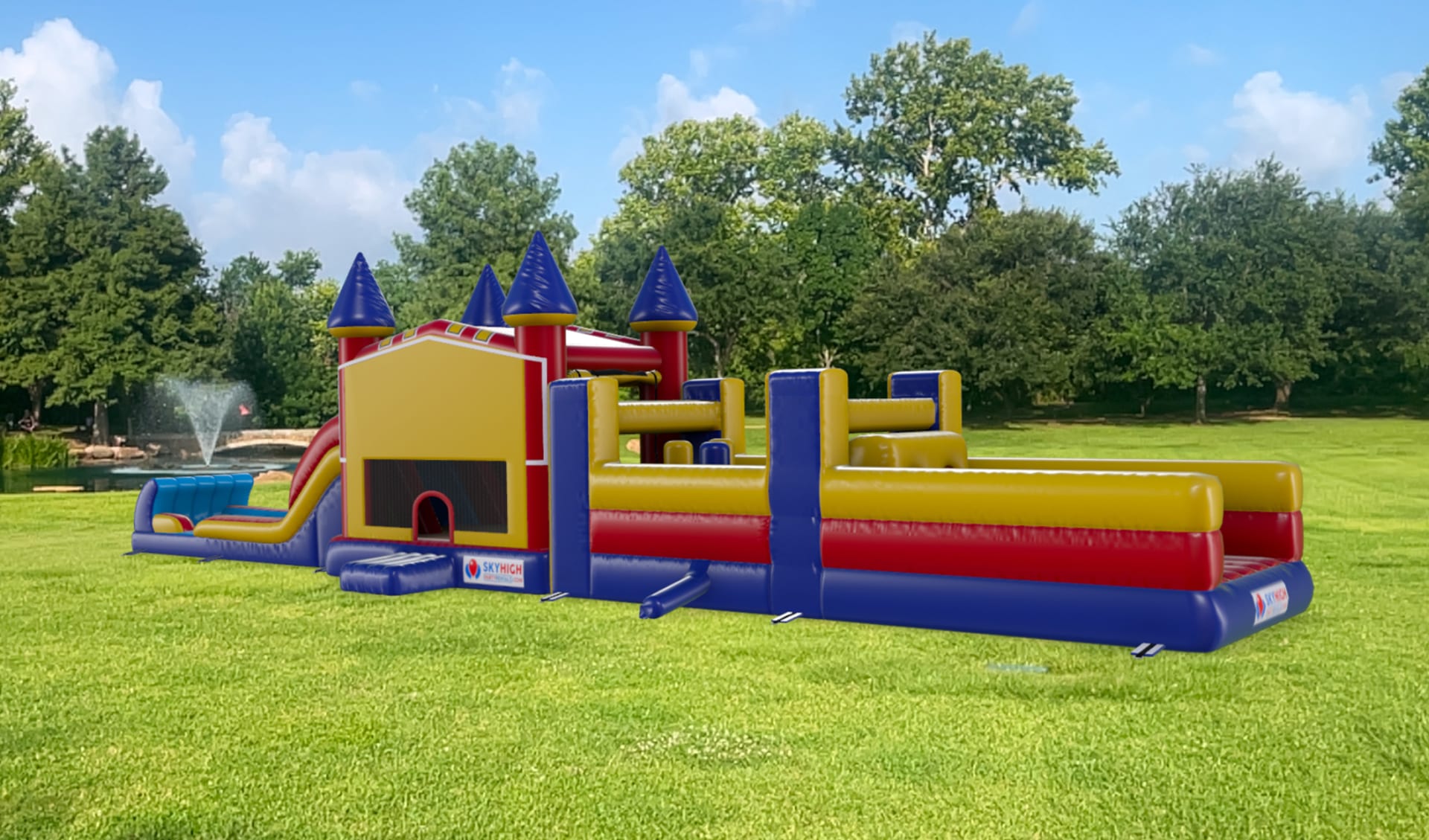 50ft Obstacle Course Party Rentals on Field