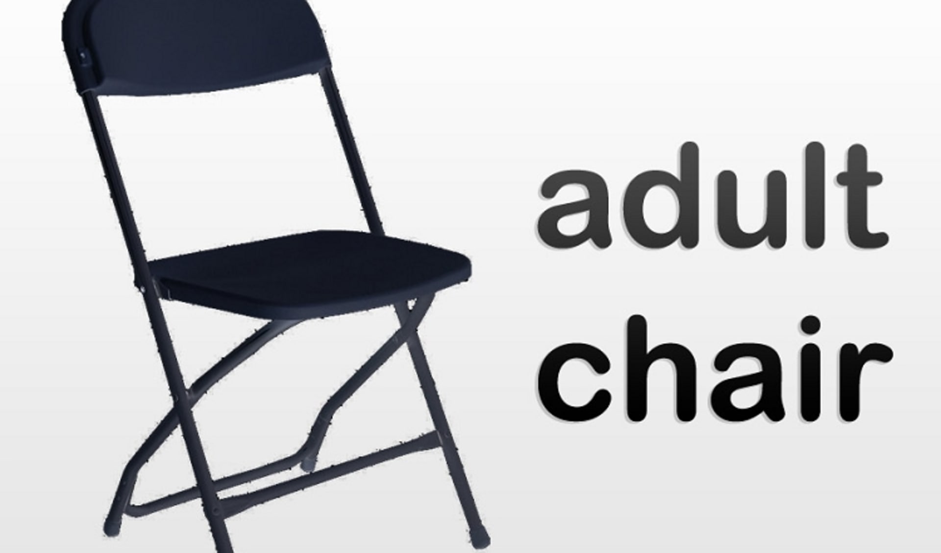 black folding chair rental