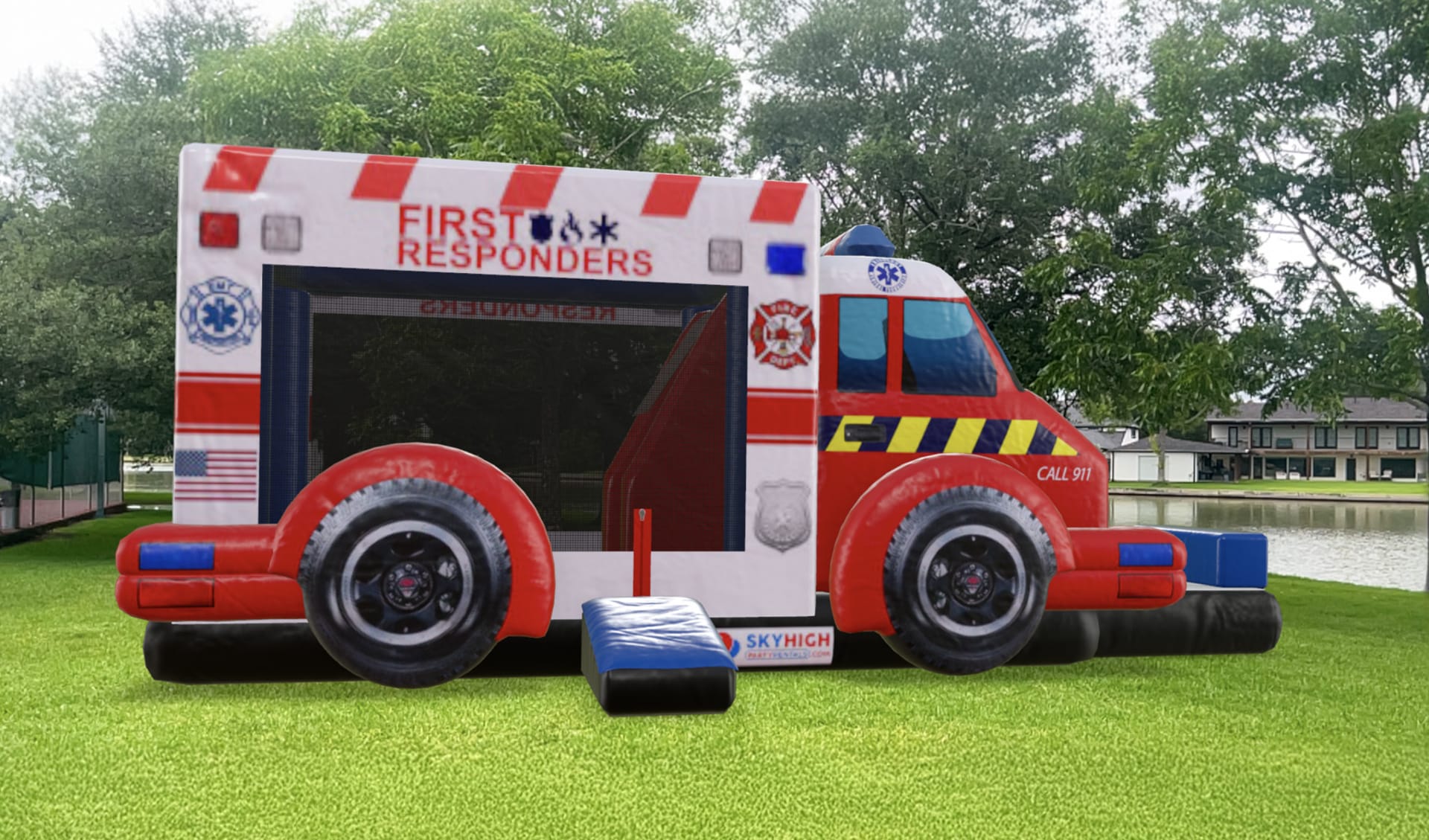 Ambulance Rescue Inflatable Moonwalk Rental