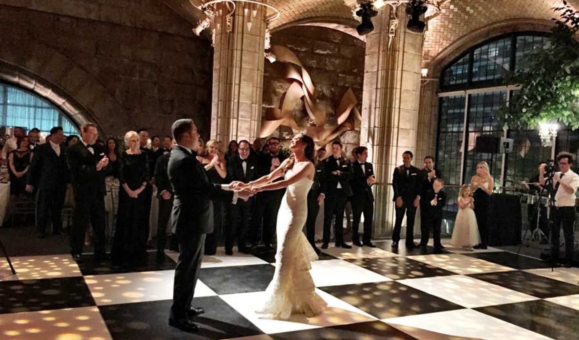 Black and White Dance Floor Rental Houston