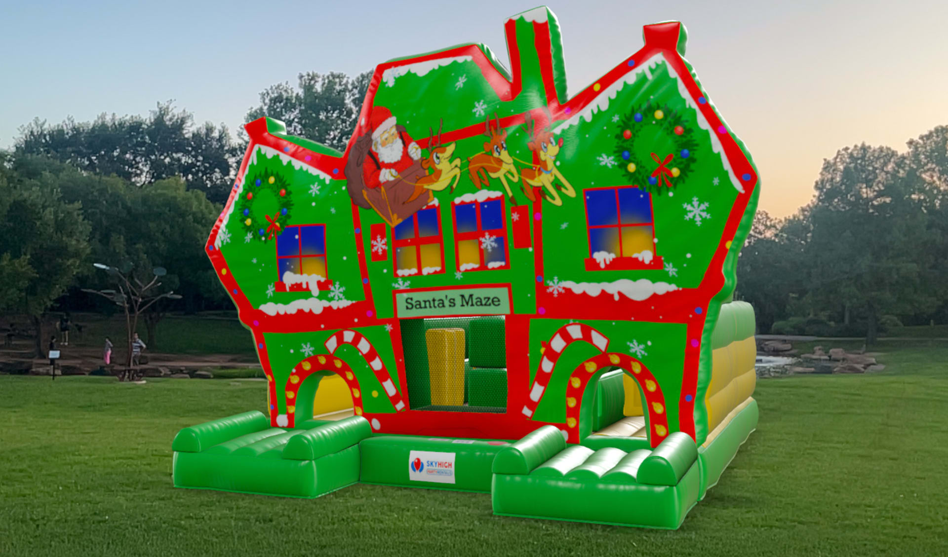 Christmas obstacle course
